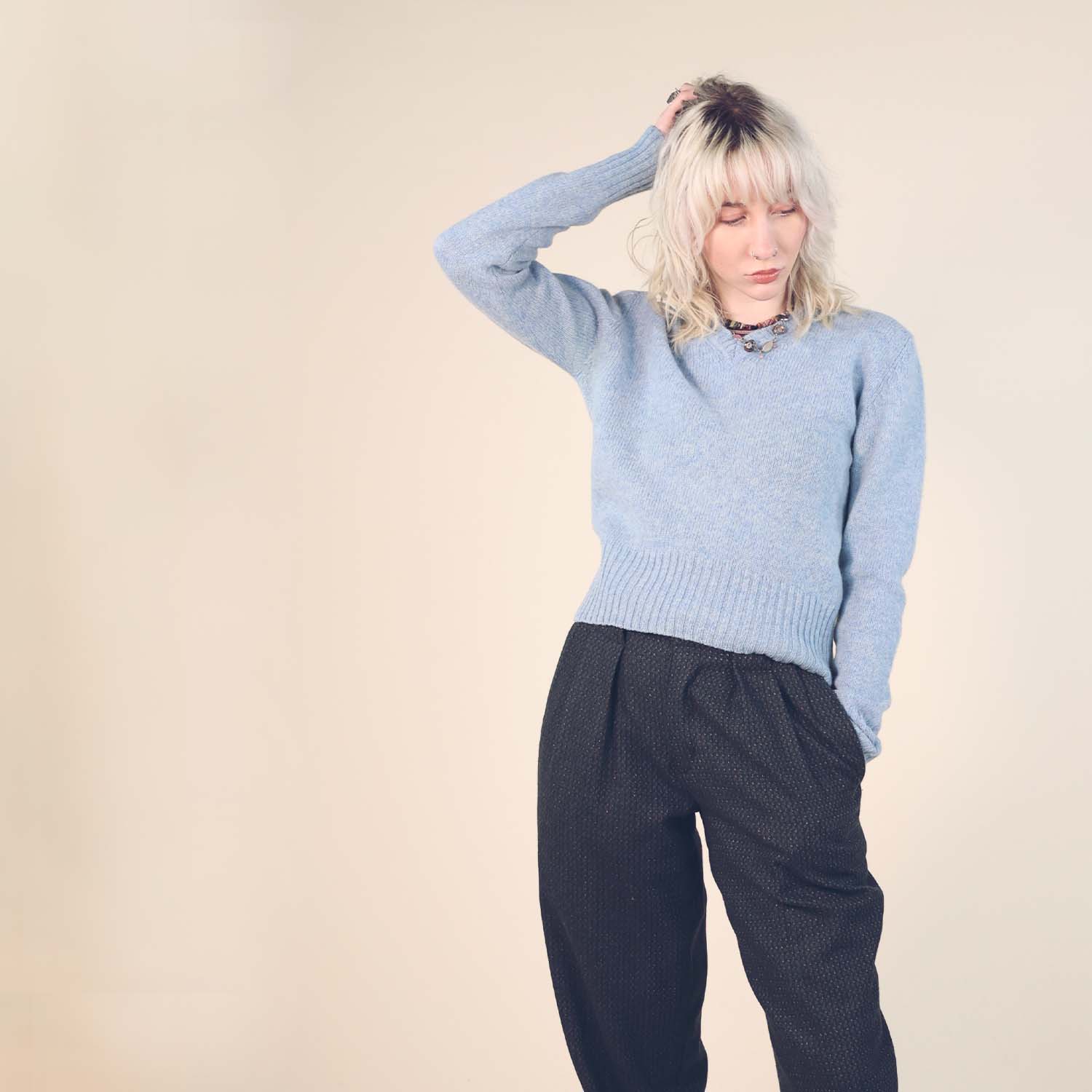 Women's Plain Vintage Knitwear