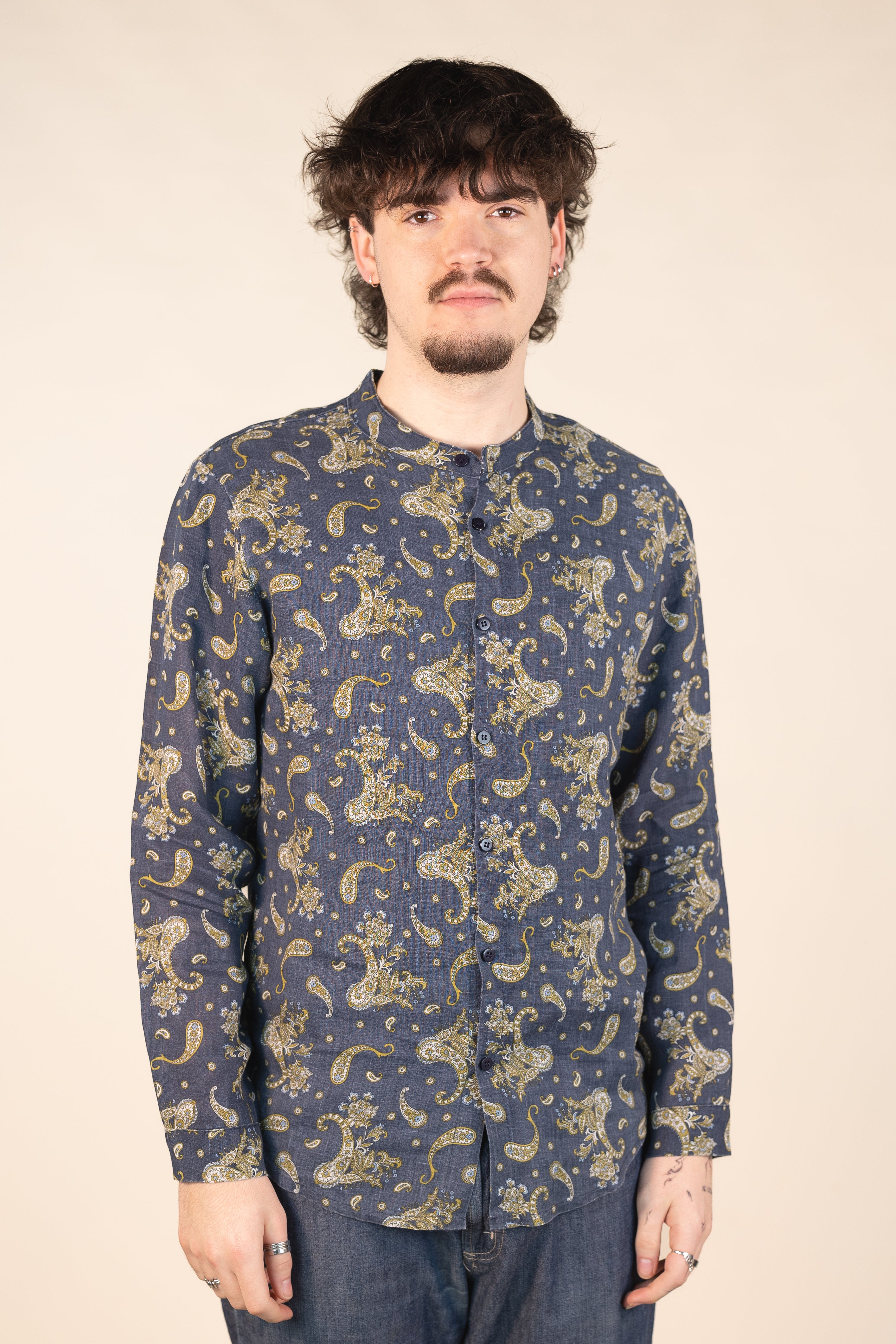 Tunic Shirt with Paisley Print