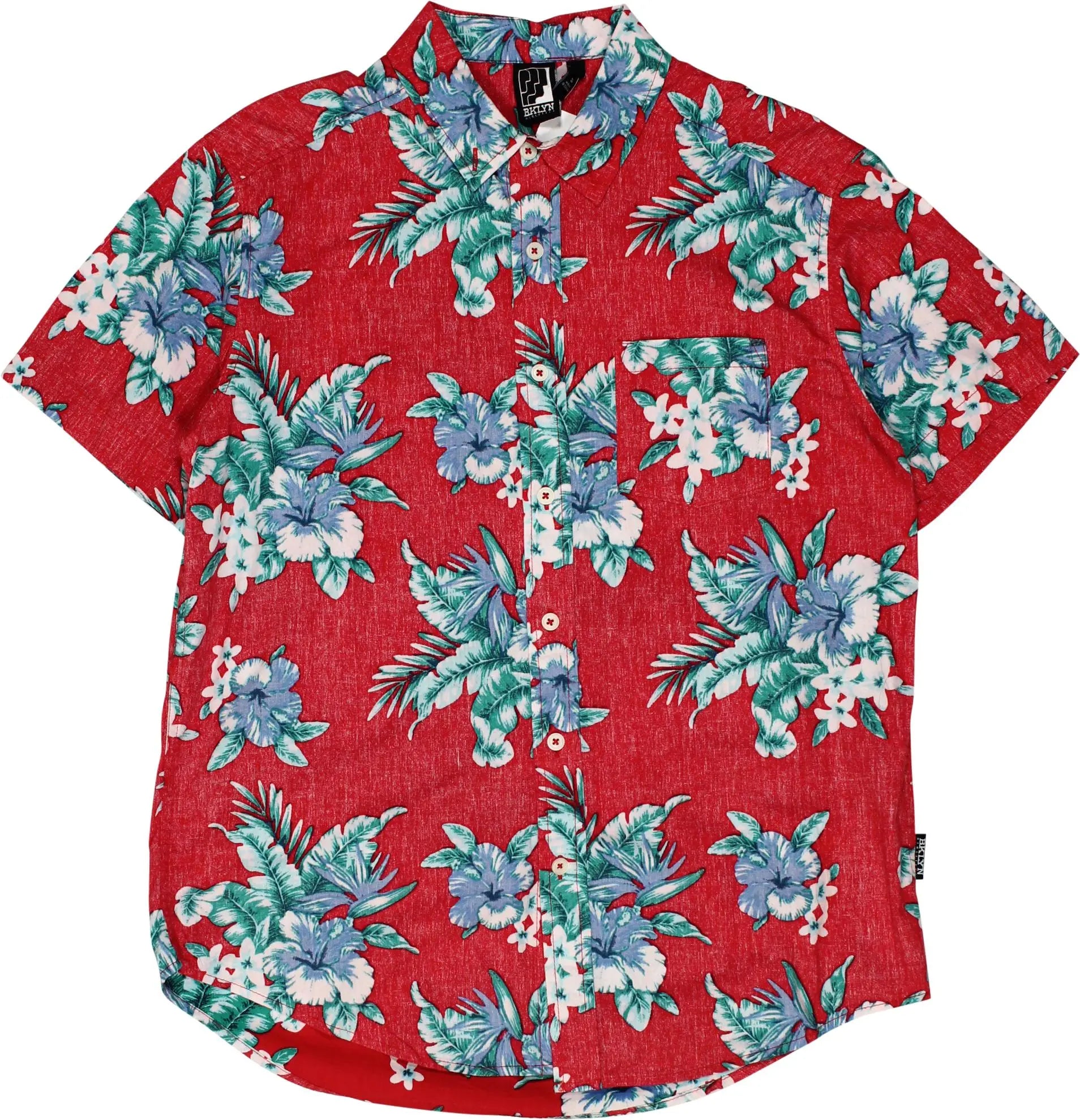 BKLYN Athletics - Hawaiian Shirt- ThriftTale.com - Vintage and second handclothing