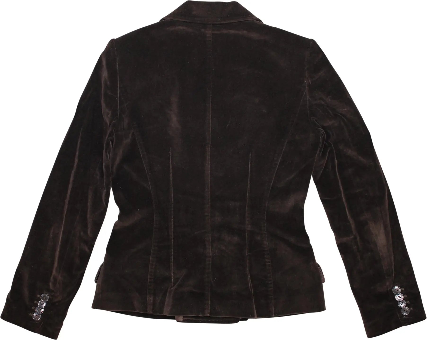 Dolce & Gabbana - 90s Brown Velvet Blazer by Dolce & Gabbana- ThriftTale.com - Vintage and second handclothing