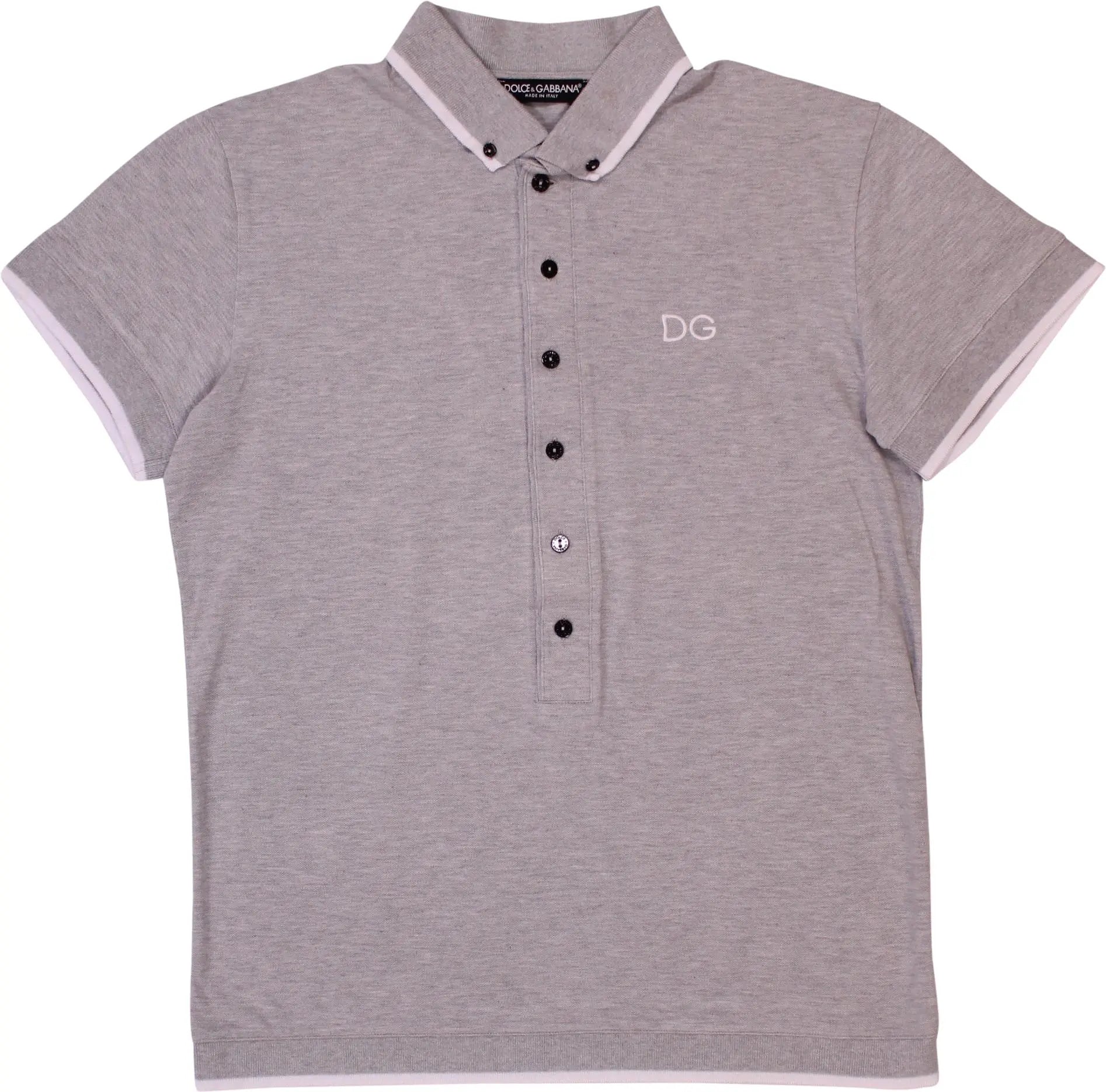 Dolce & Gabbana - Grey Polo by Dolce & Gabanna- ThriftTale.com - Vintage and second handclothing