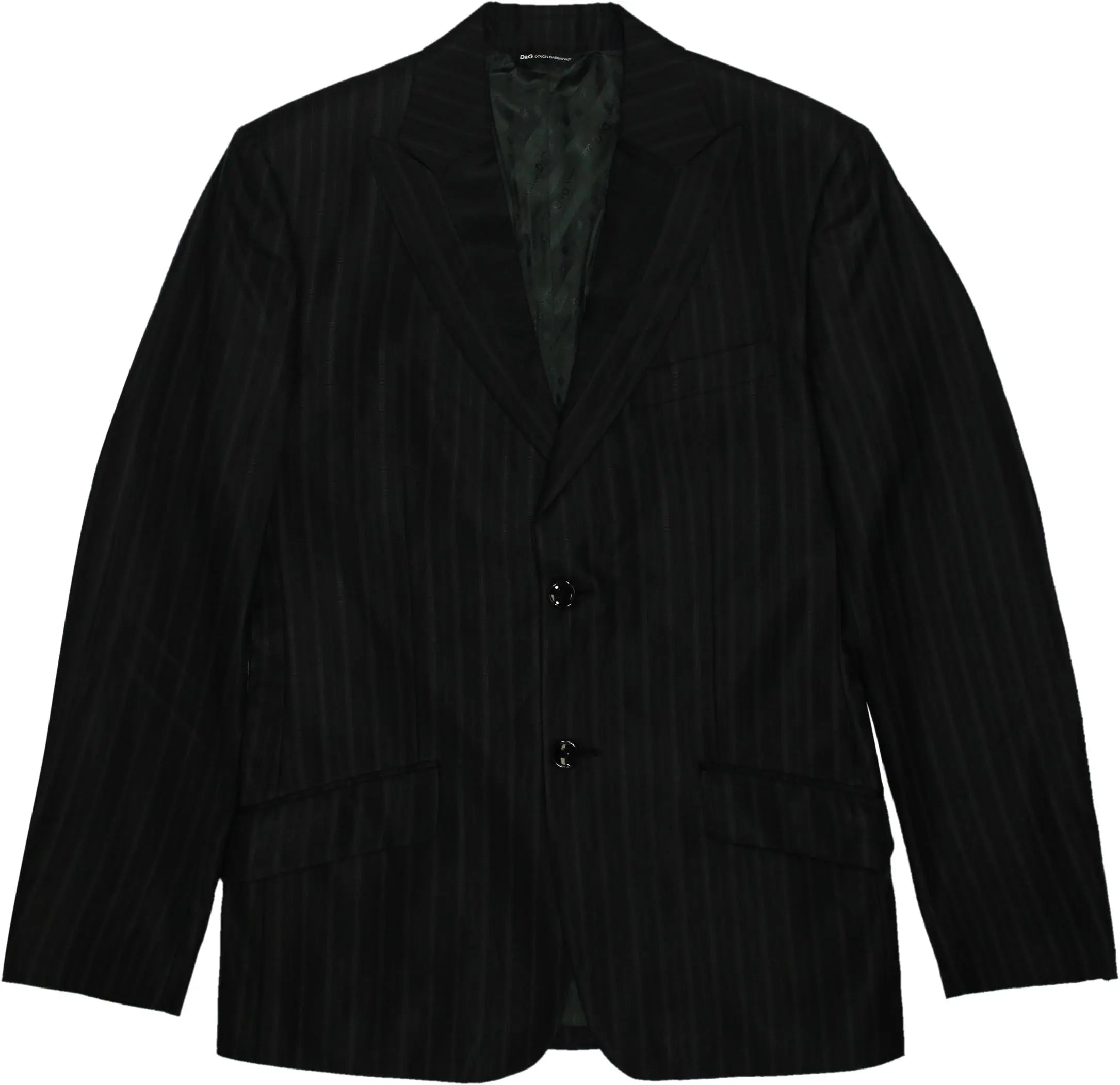 Dolce & Gabbana - Striped Black Blazer by Dolce & Gabanna- ThriftTale.com - Vintage and second handclothing