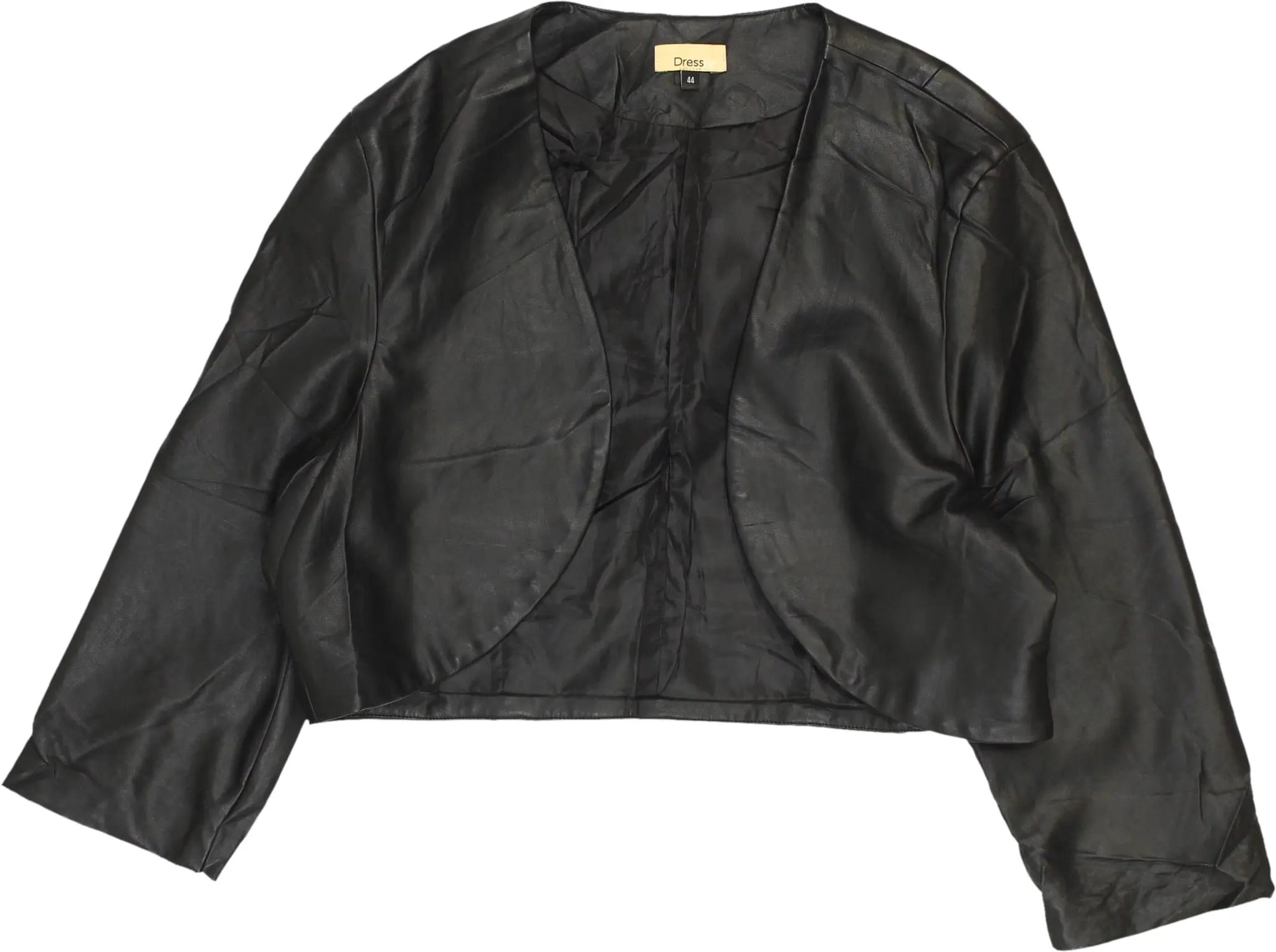 Faux Leather Bolero Jacket