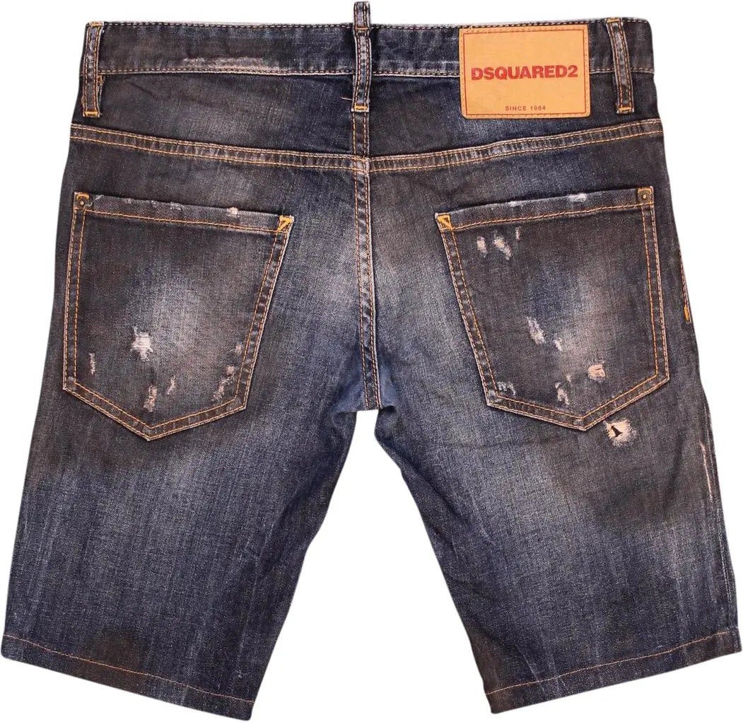 Dsquared2 - Blue Waxed Shorts by Dsquared2- ThriftTale.com - Vintage and second handclothing