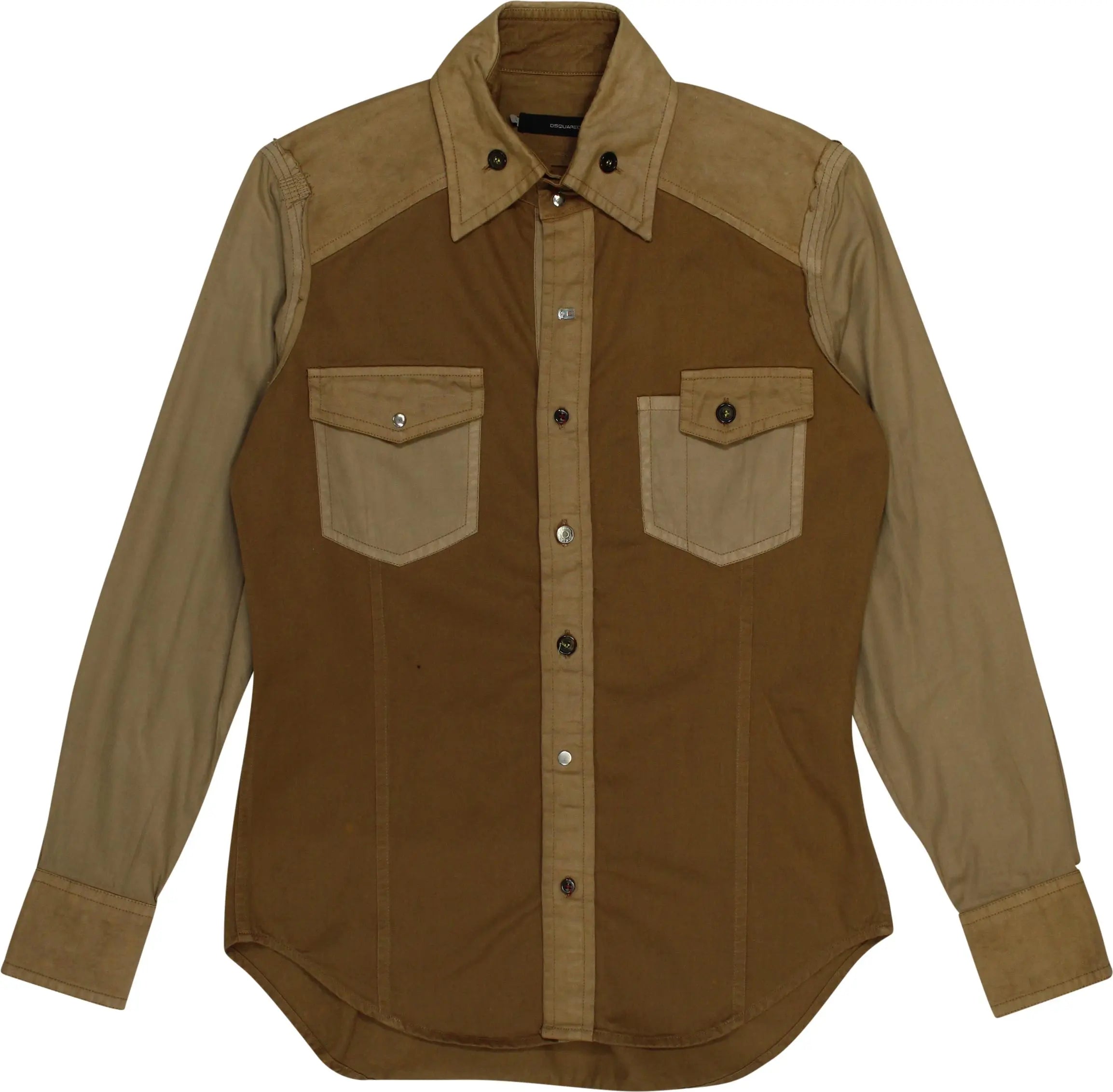 Dsquared2 - Brown Denim Shirt by Dsquared2- ThriftTale.com - Vintage and second handclothing