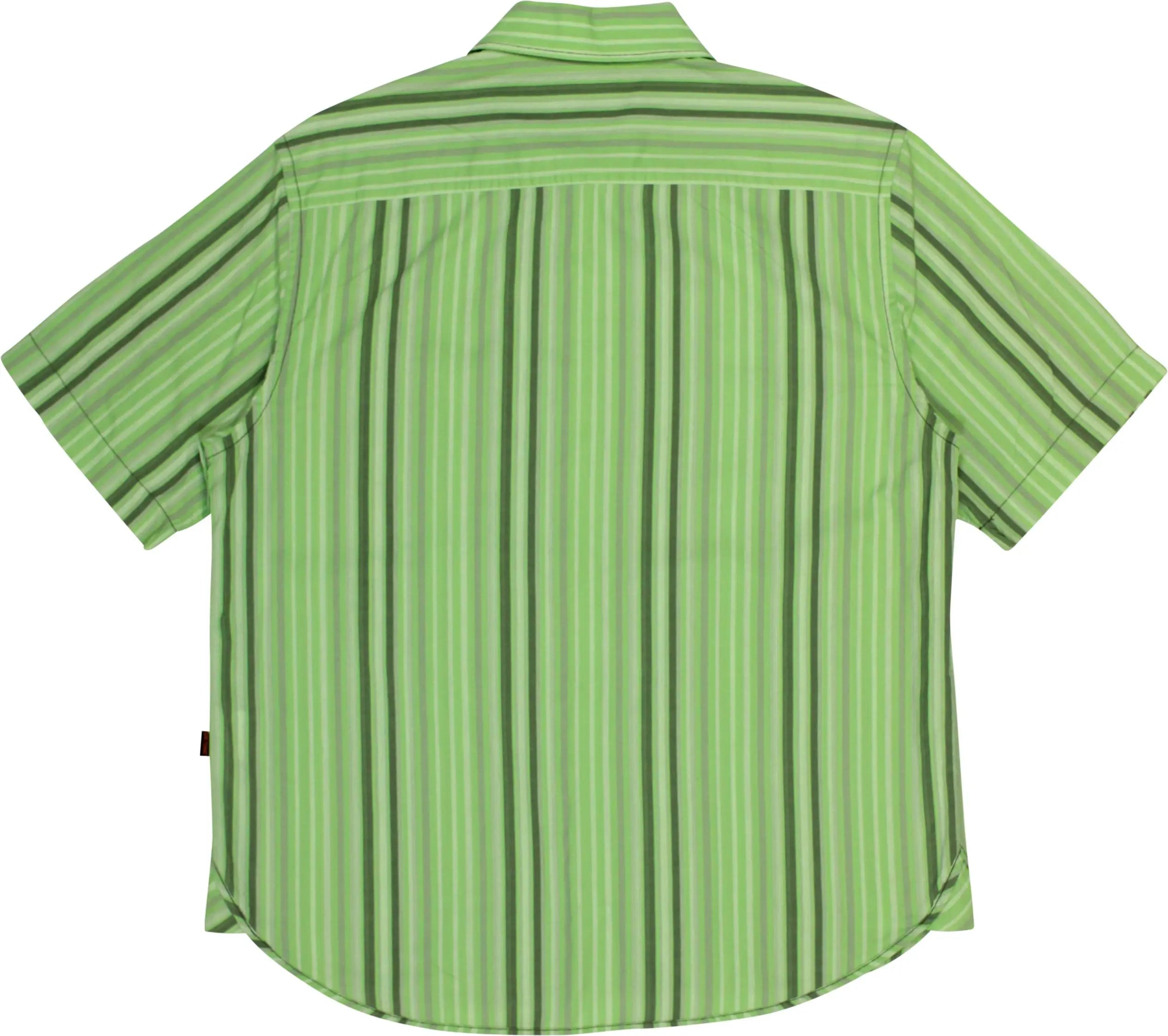 Gin Tonic - Green Striped Short Sleeve Shirt- ThriftTale.com - Vintage and second handclothing