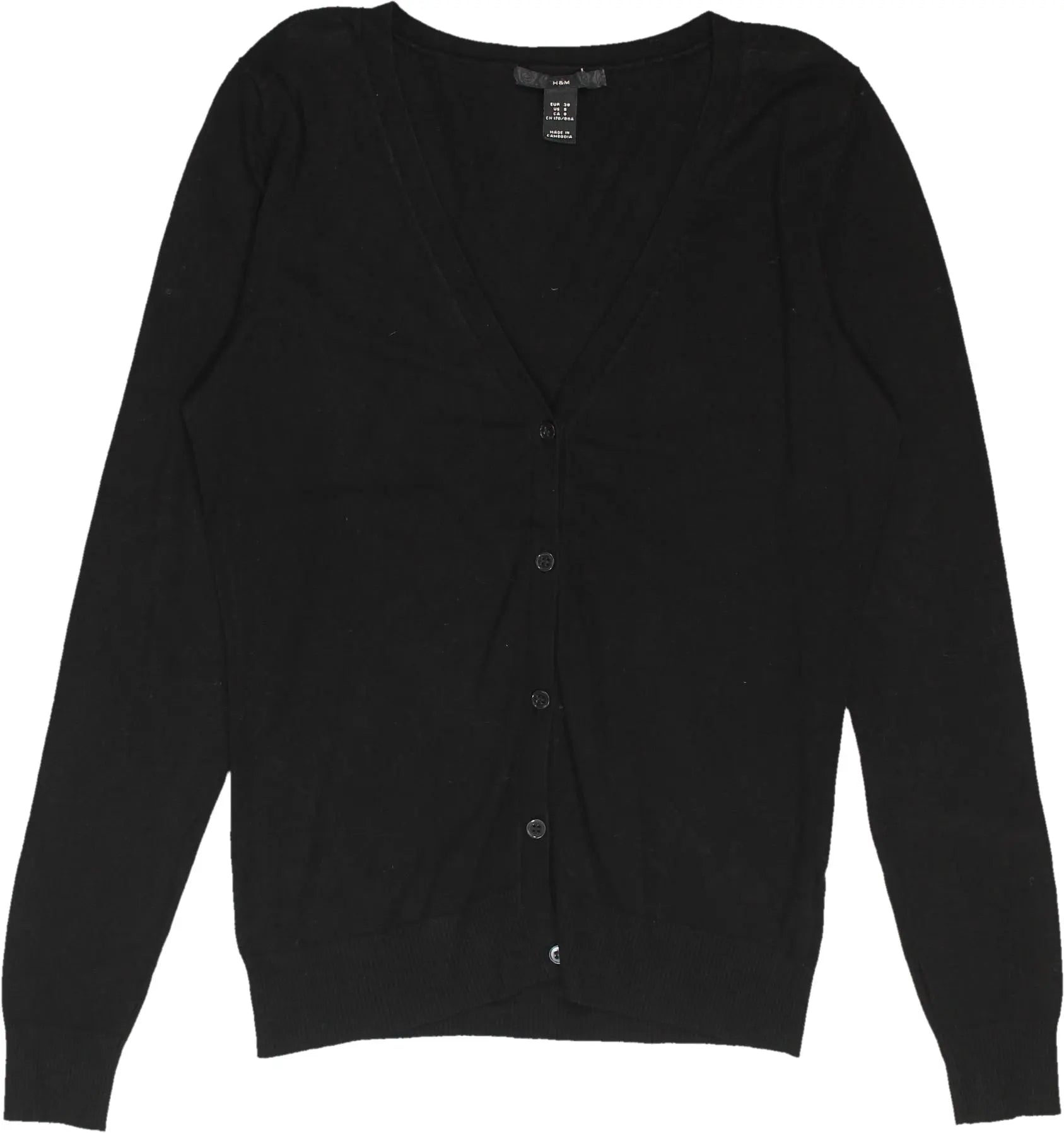H&M - Black Cardigan- ThriftTale.com - Vintage and second handclothing