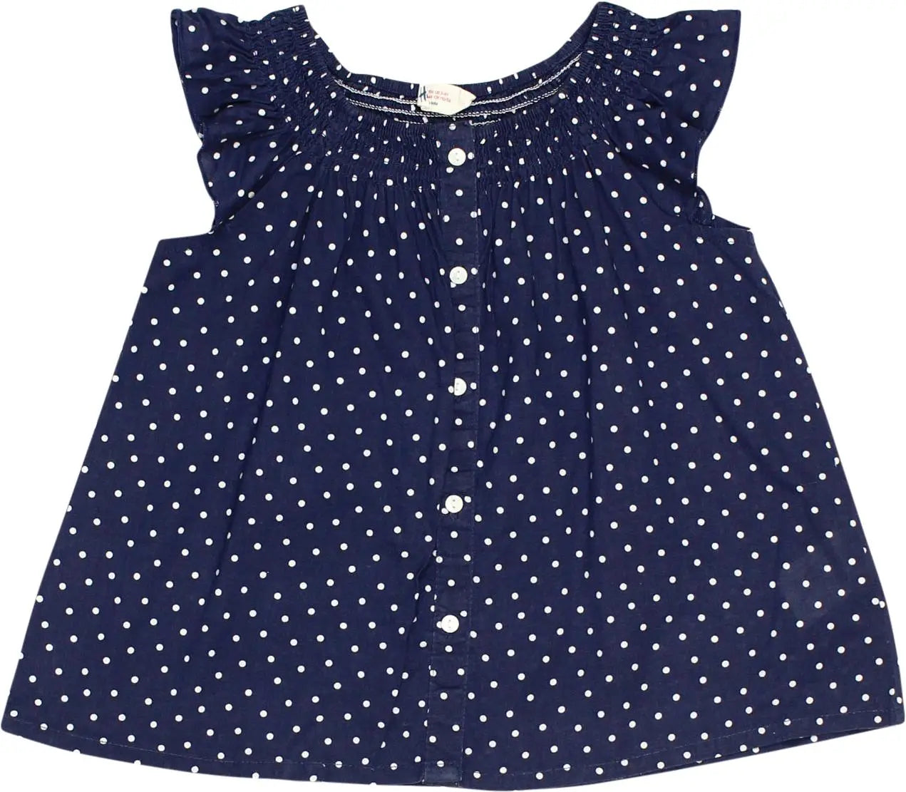 H&M - Blue Polkadot Dress- ThriftTale.com - Vintage and second handclothing
