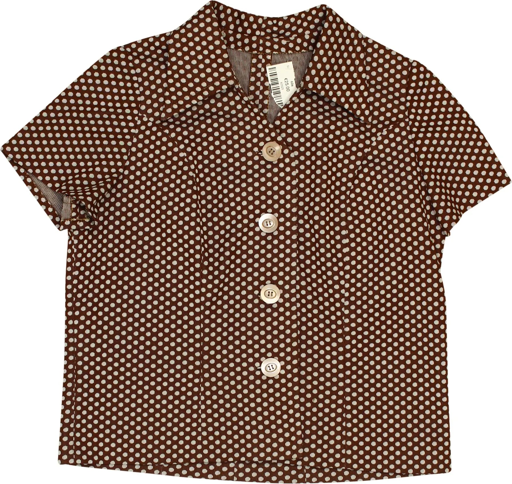 Handmade - 60s Polka Dot Blouse- ThriftTale.com - Vintage and second handclothing