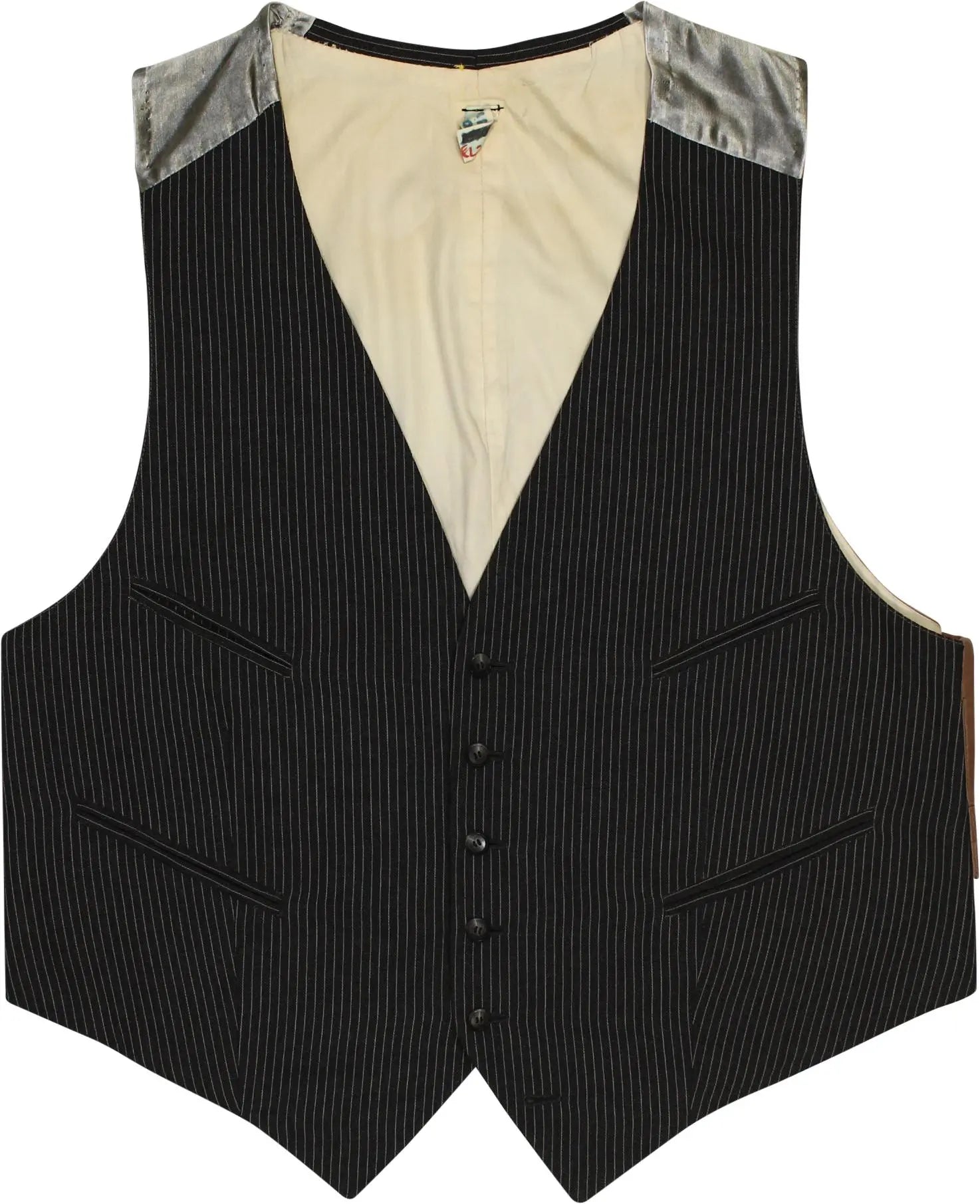 Handmade - Handmade Striped Waistcoat- ThriftTale.com - Vintage and second handclothing