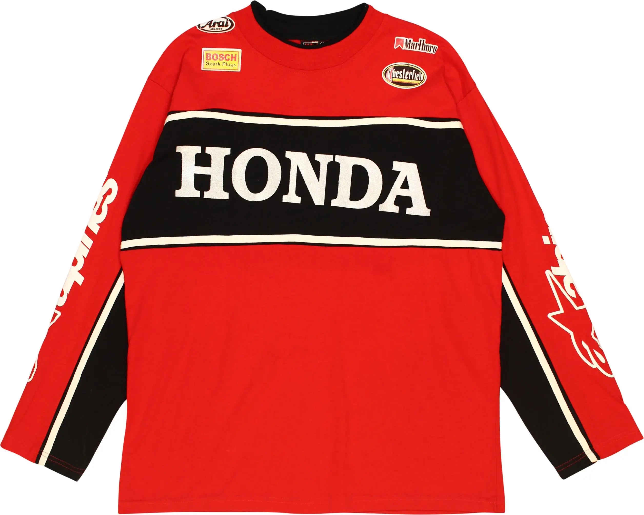 In The Dark - Rare Honda Racing Long Sleeve Shirt- ThriftTale.com - Vintage and second handclothing