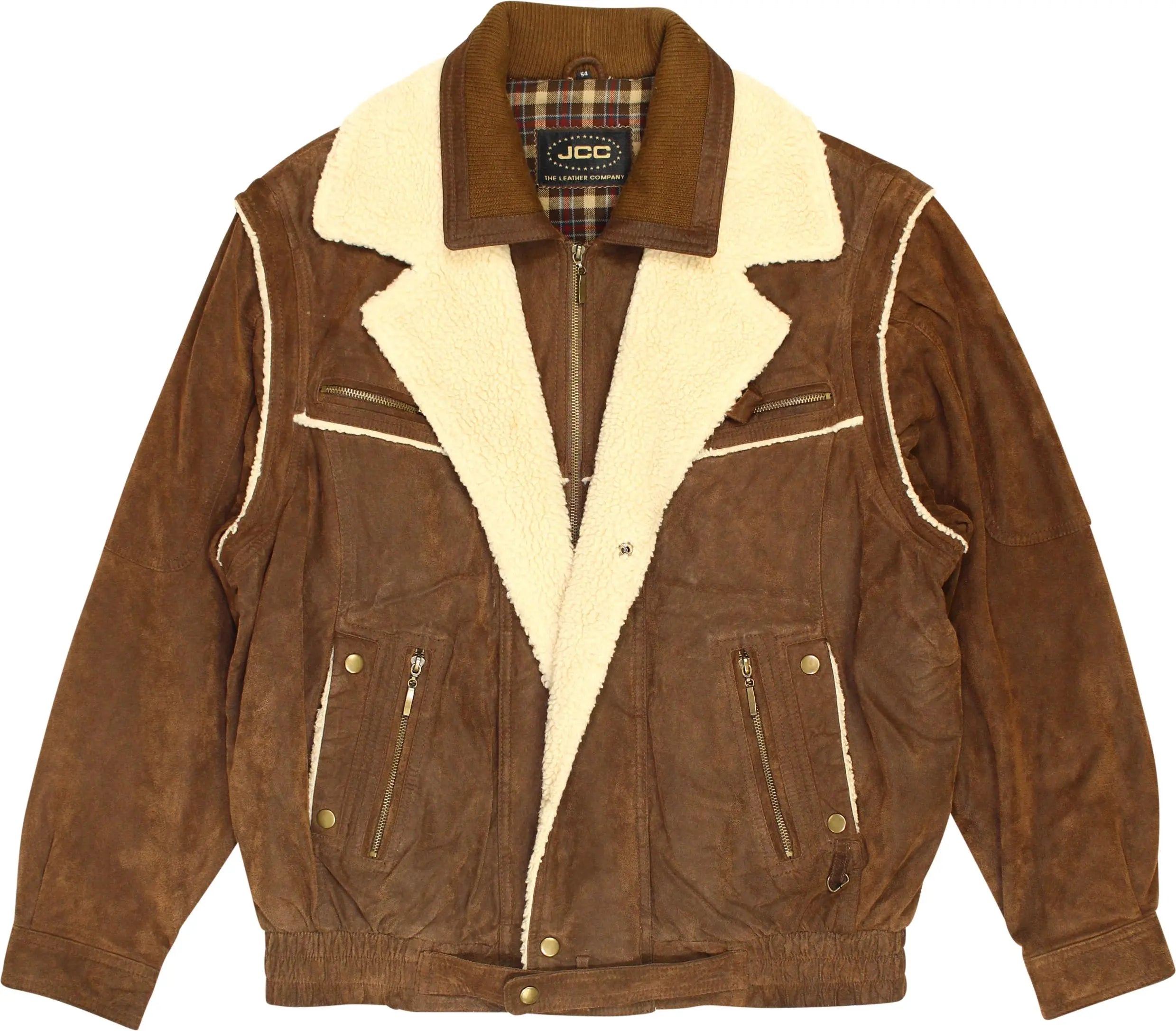 JCC - Brown Leather Jacket- ThriftTale.com - Vintage and second handclothing