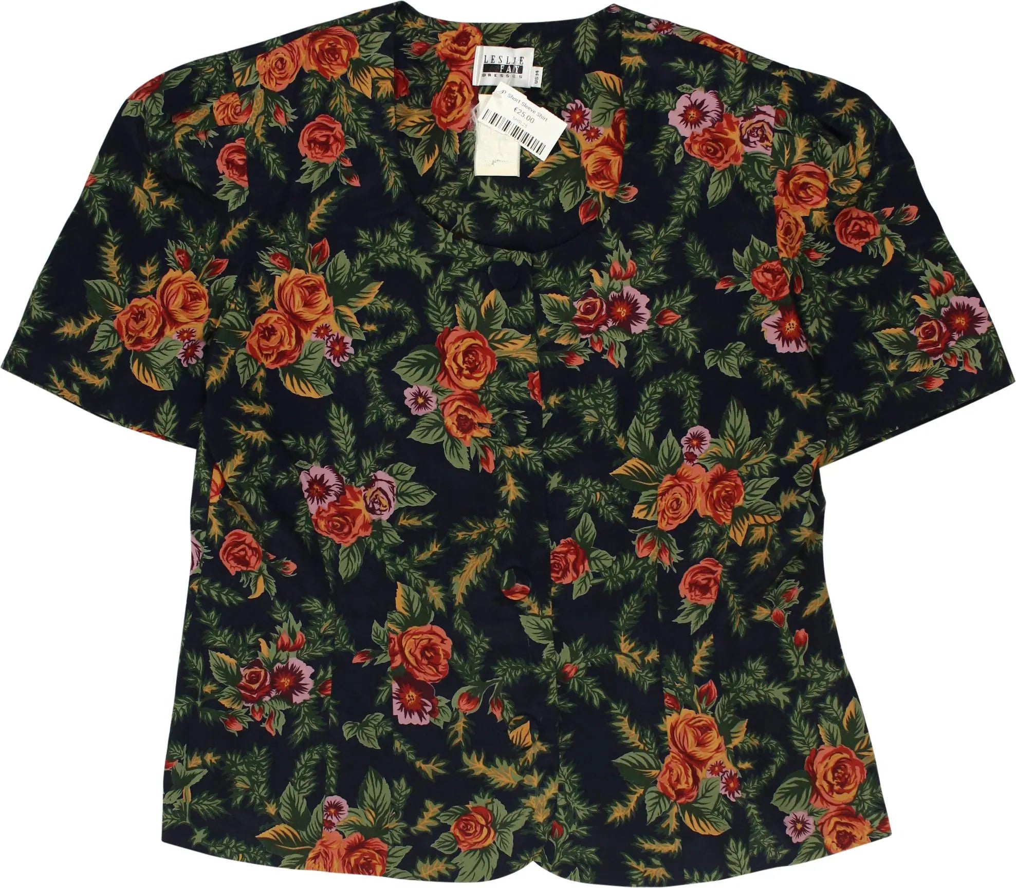 Leslie Fay - 90s Floral Top- ThriftTale.com - Vintage and second handclothing
