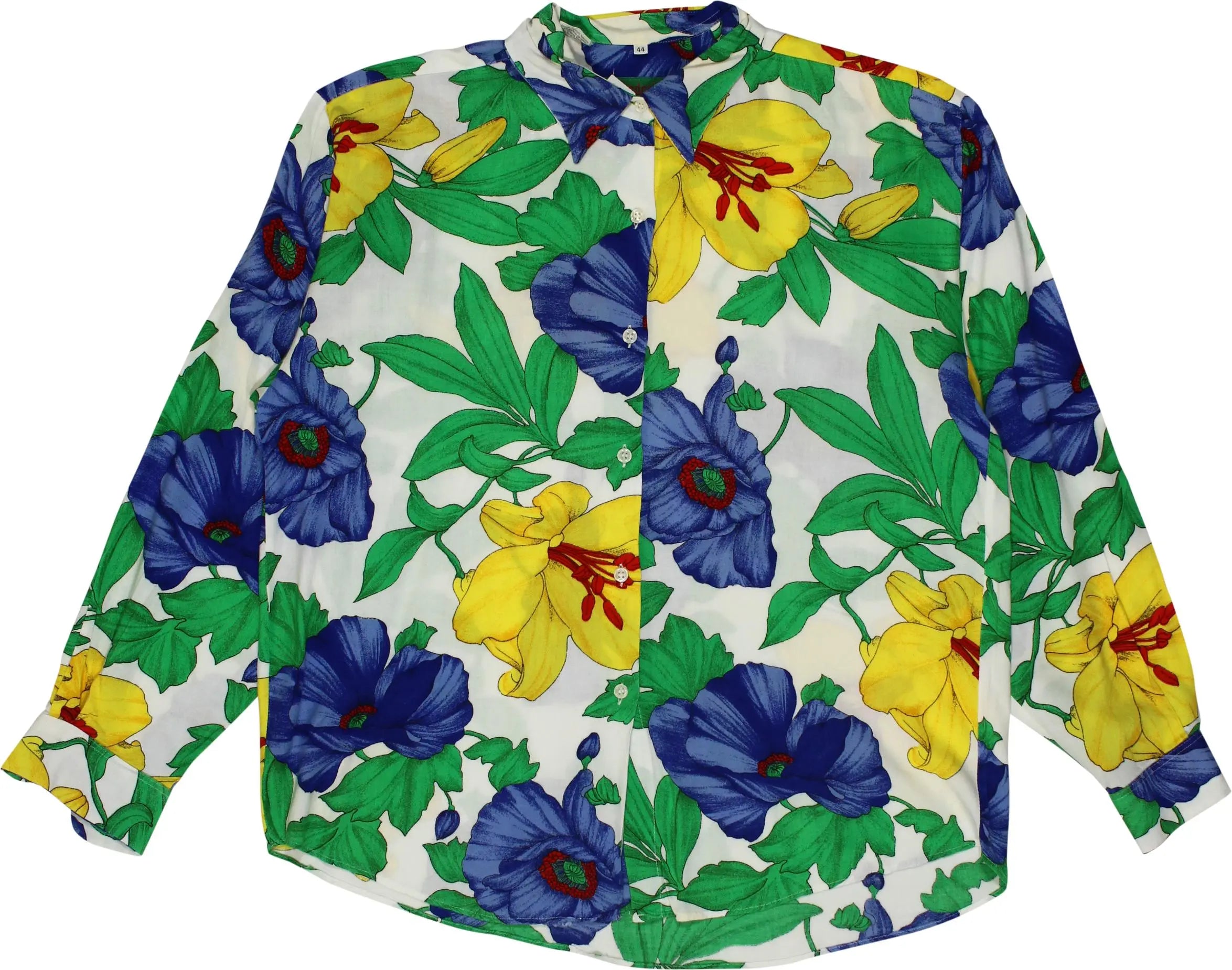 Mandarine Paris - Printed blouse- ThriftTale.com - Vintage and second handclothing