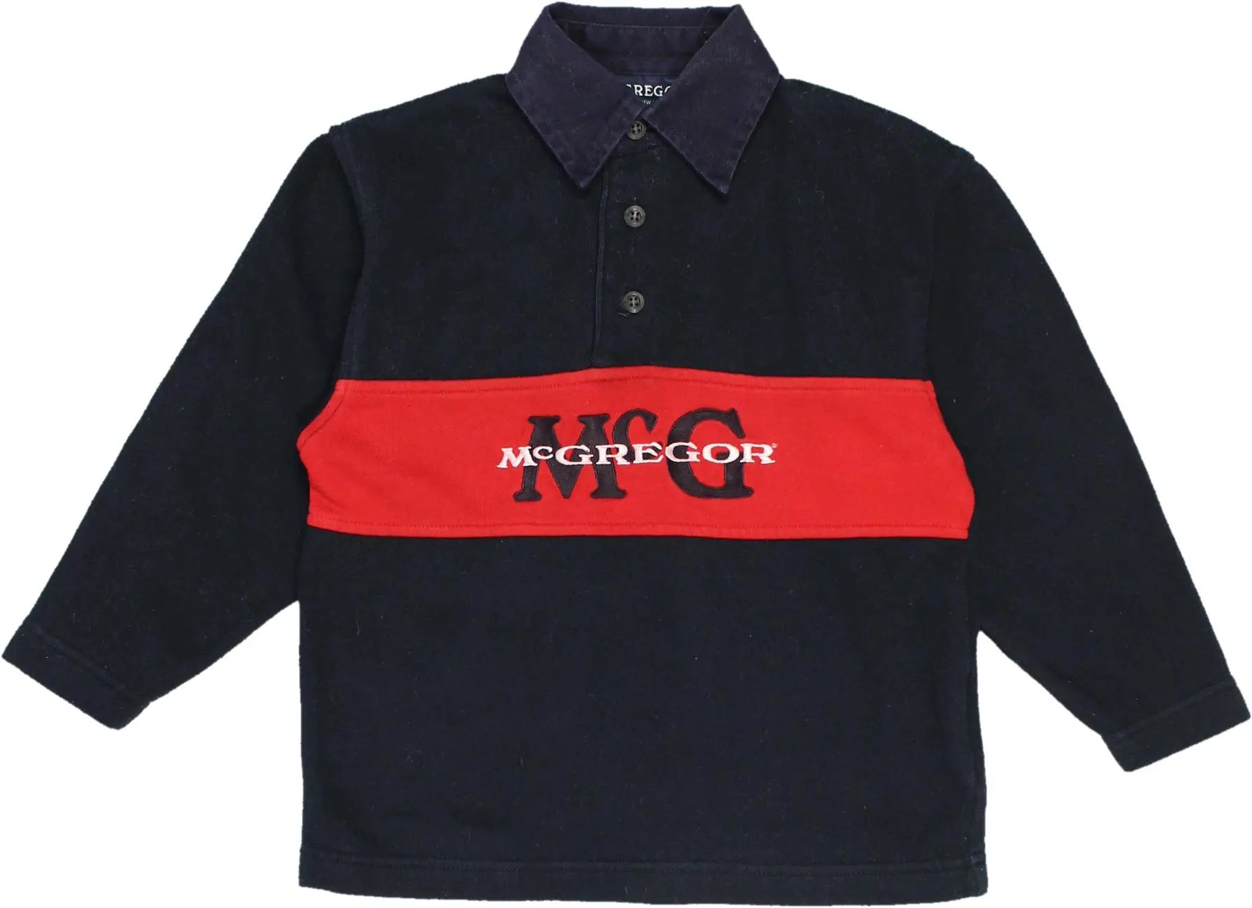 McGregor - Blue Quarter Neck Sweatshirt- ThriftTale.com - Vintage and second handclothing
