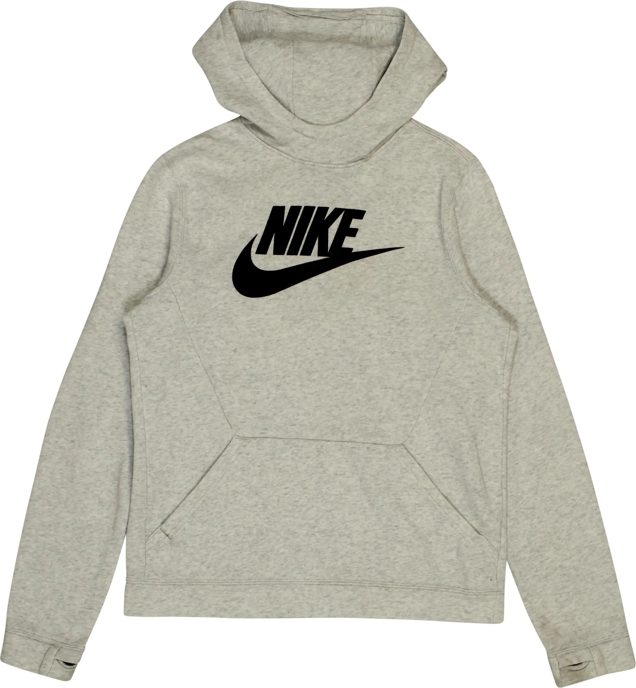 Nike - Grey Hoodie by Nike- ThriftTale.com - Vintage and second handclothing
