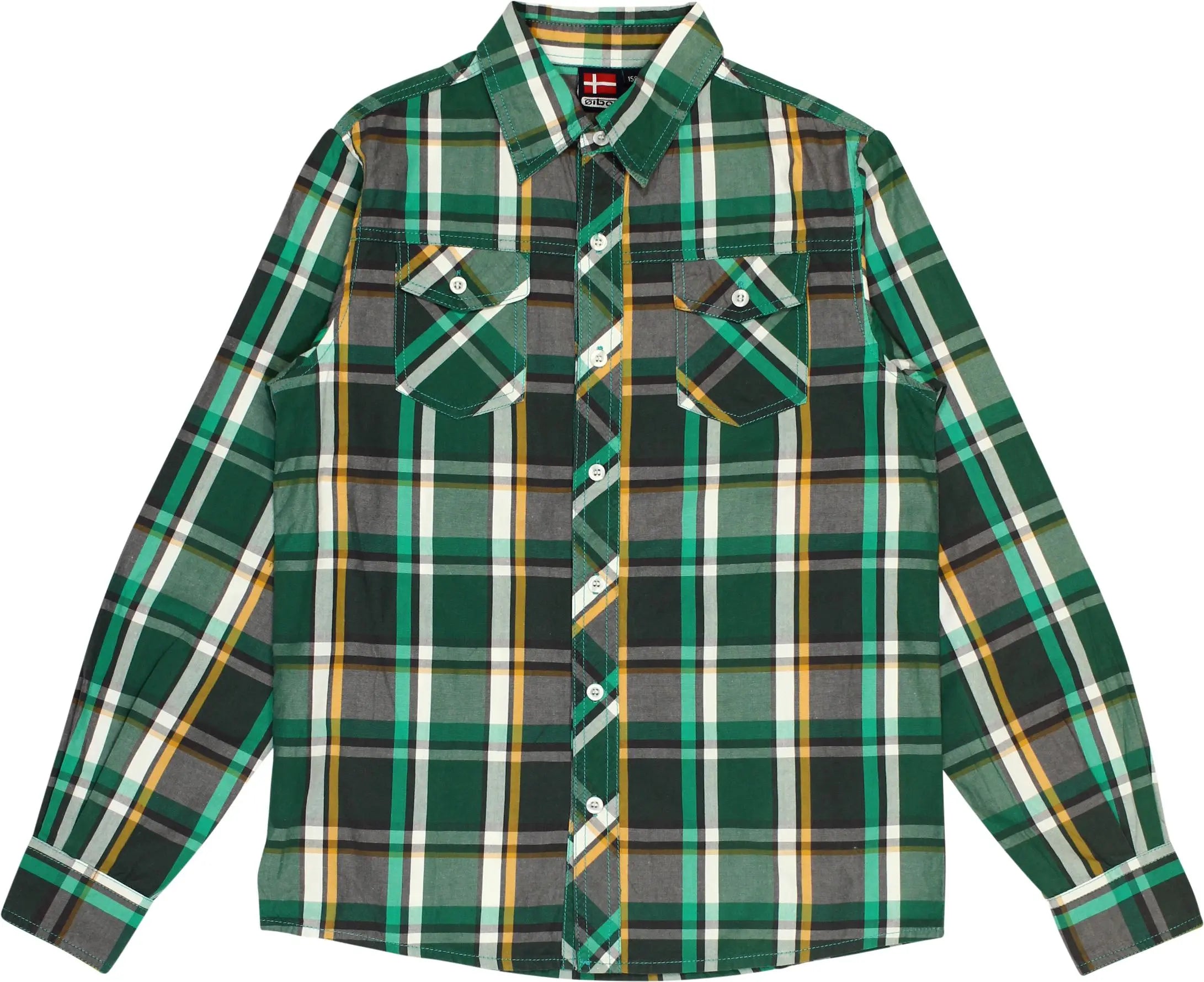 Oiboi - Green Long Sleeve Shirt- ThriftTale.com - Vintage and second handclothing