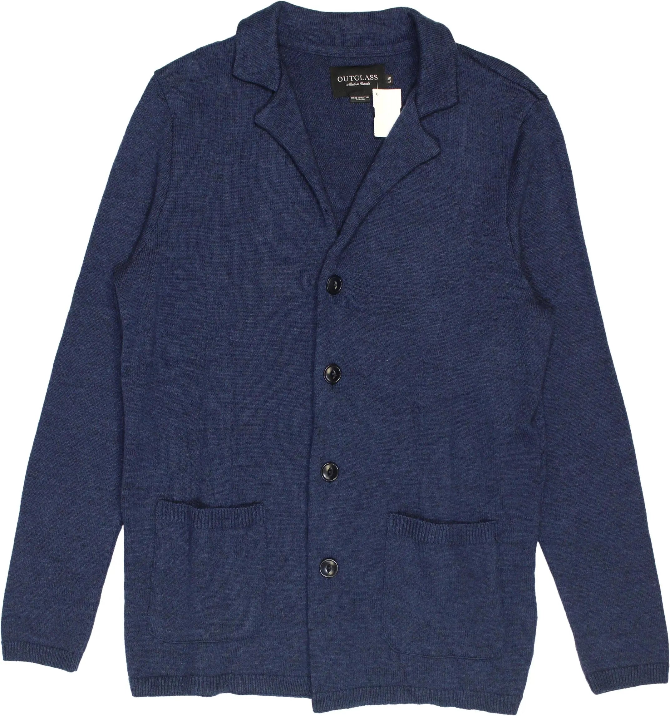 Outclass - Wool Cardigan- ThriftTale.com - Vintage and second handclothing