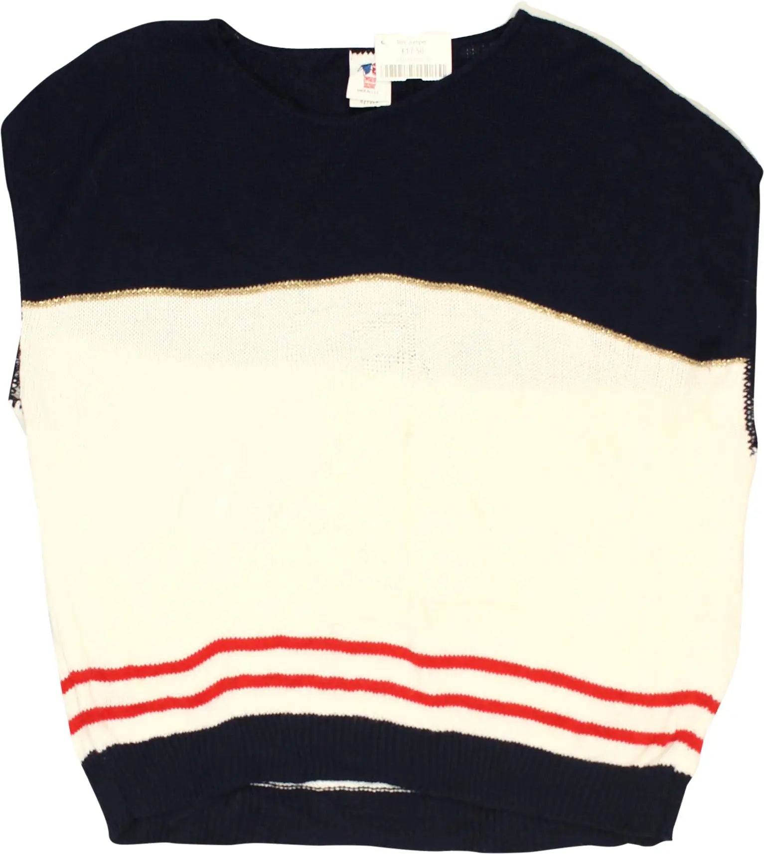 Sweater Bazaar - 90s Short Sleeve Jumper- ThriftTale.com - Vintage and second handclothing