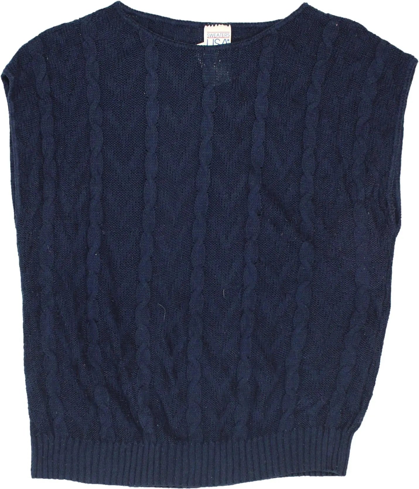 Sweaters USA - 90s Knitted Vest- ThriftTale.com - Vintage and second handclothing