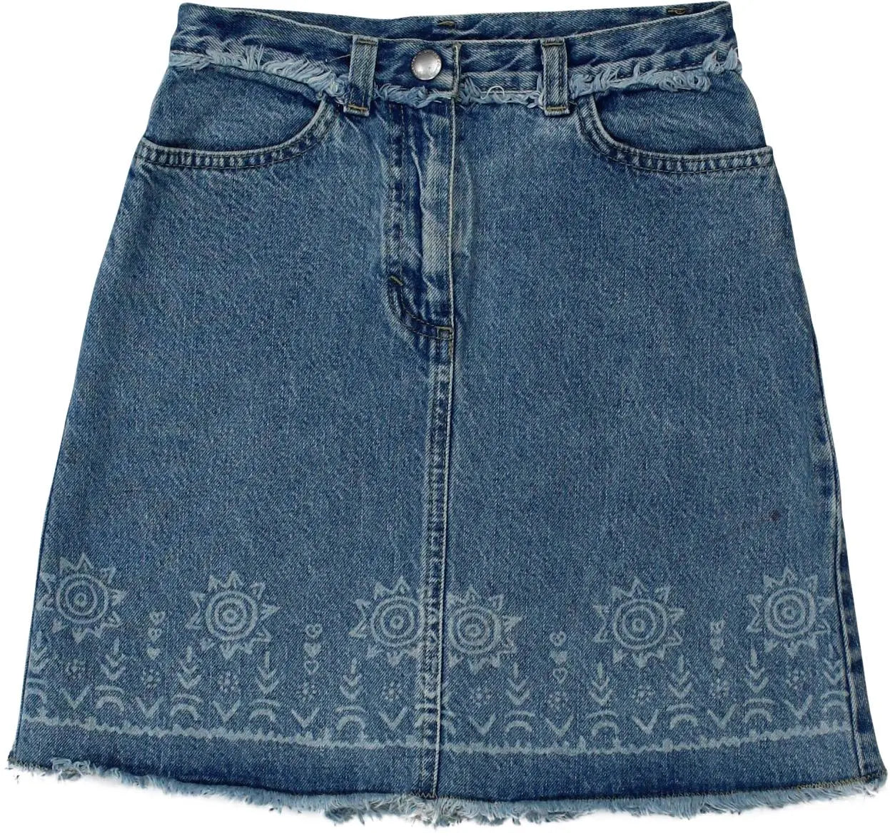 United Colors of Benetton - Blue Denim Skirt- ThriftTale.com - Vintage and second handclothing