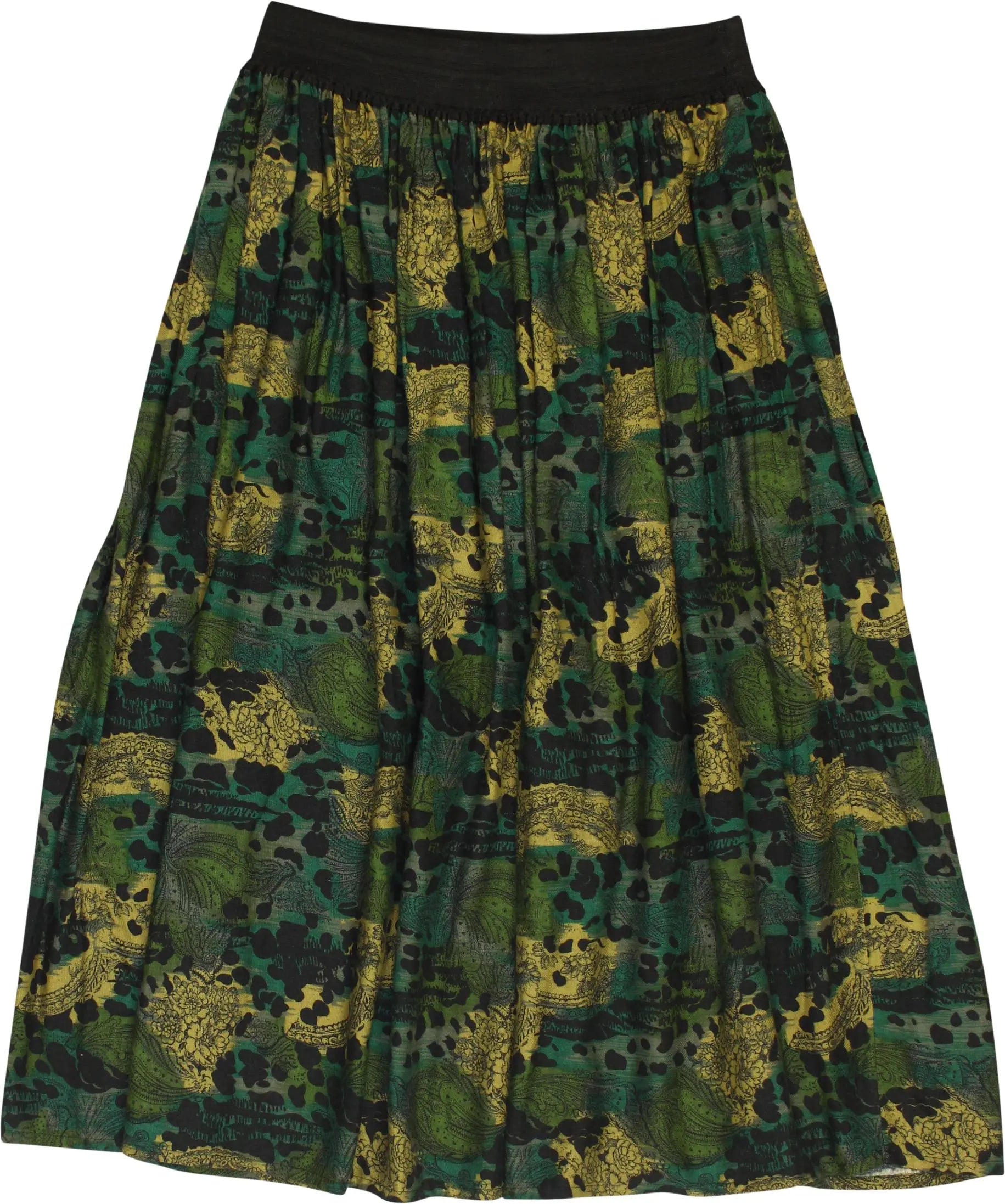 Unknown - Patterned midi skirt- ThriftTale.com - Vintage and second handclothing