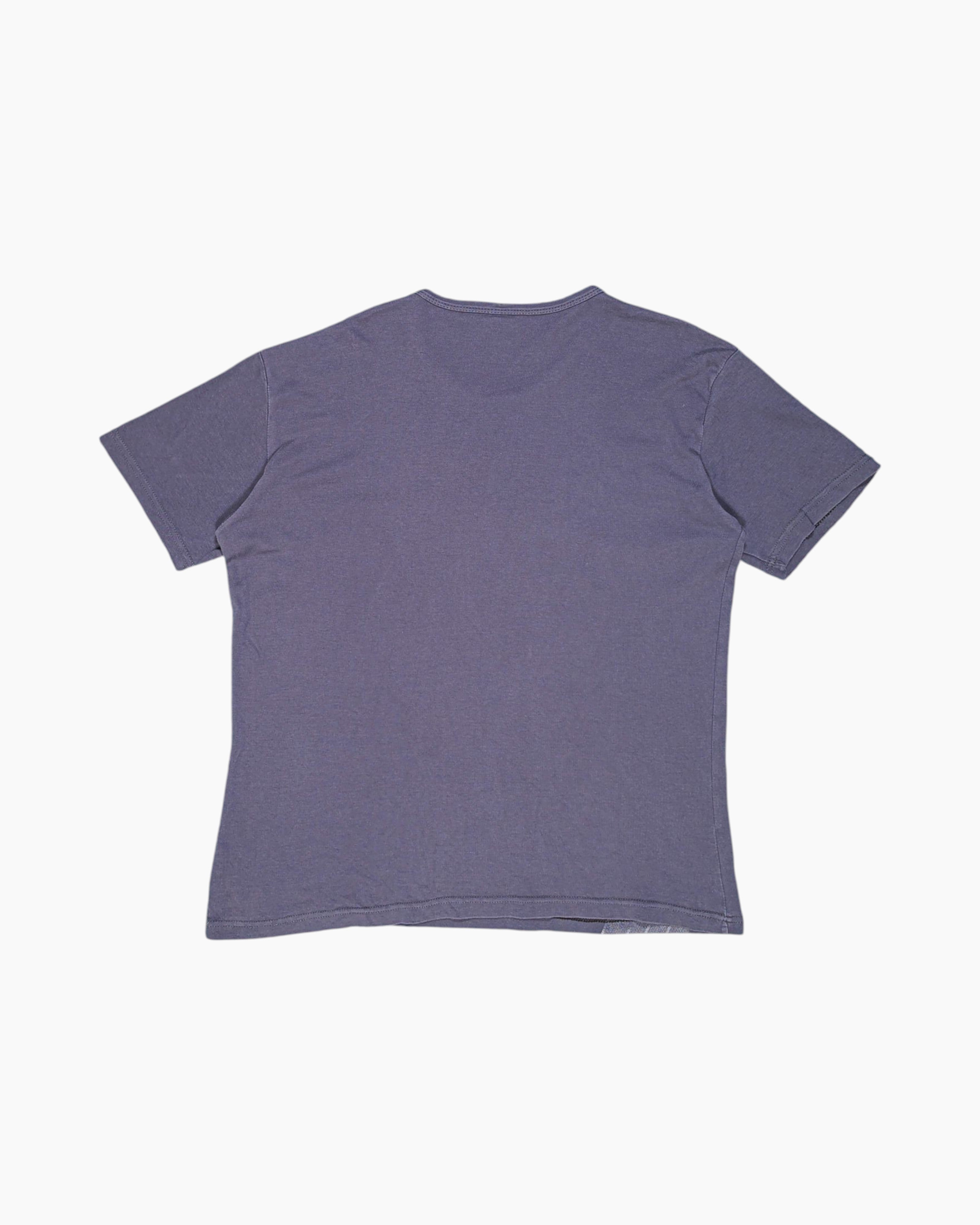 Back Vintage 2000s adidas Graphic T-Shirt – Gray Printed Side Graphic