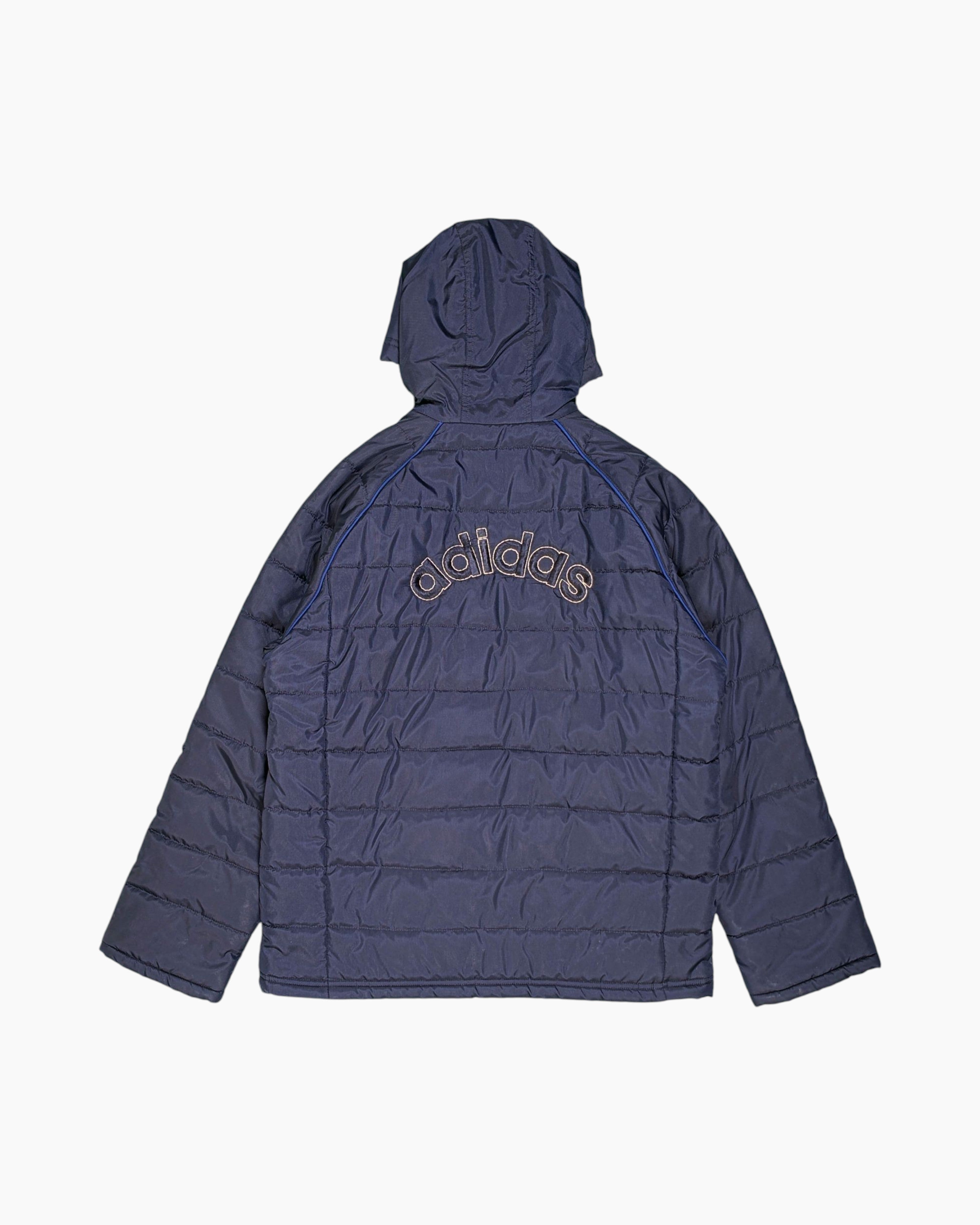 Back Pre-owned adidas Puffer Jacket – Navy Quilted Hooded