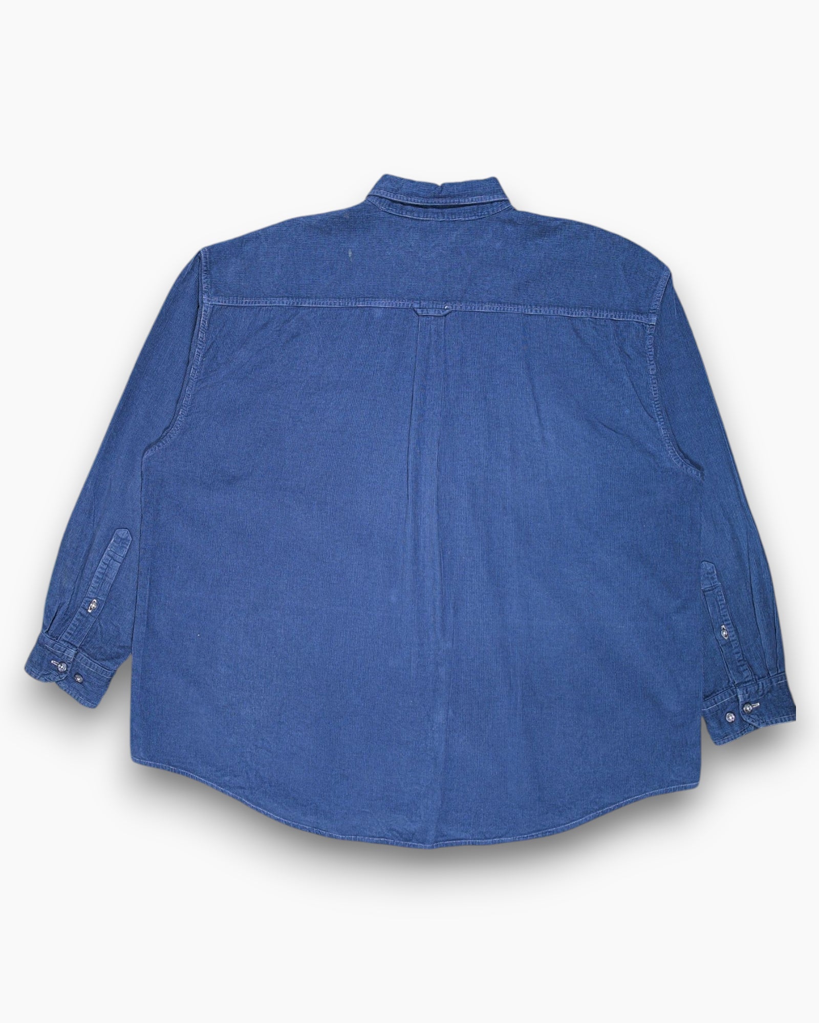 Back Vintage 80s/90s Angelo Litrico Button-Down Shirt – Blue Overdyed (Preloved)