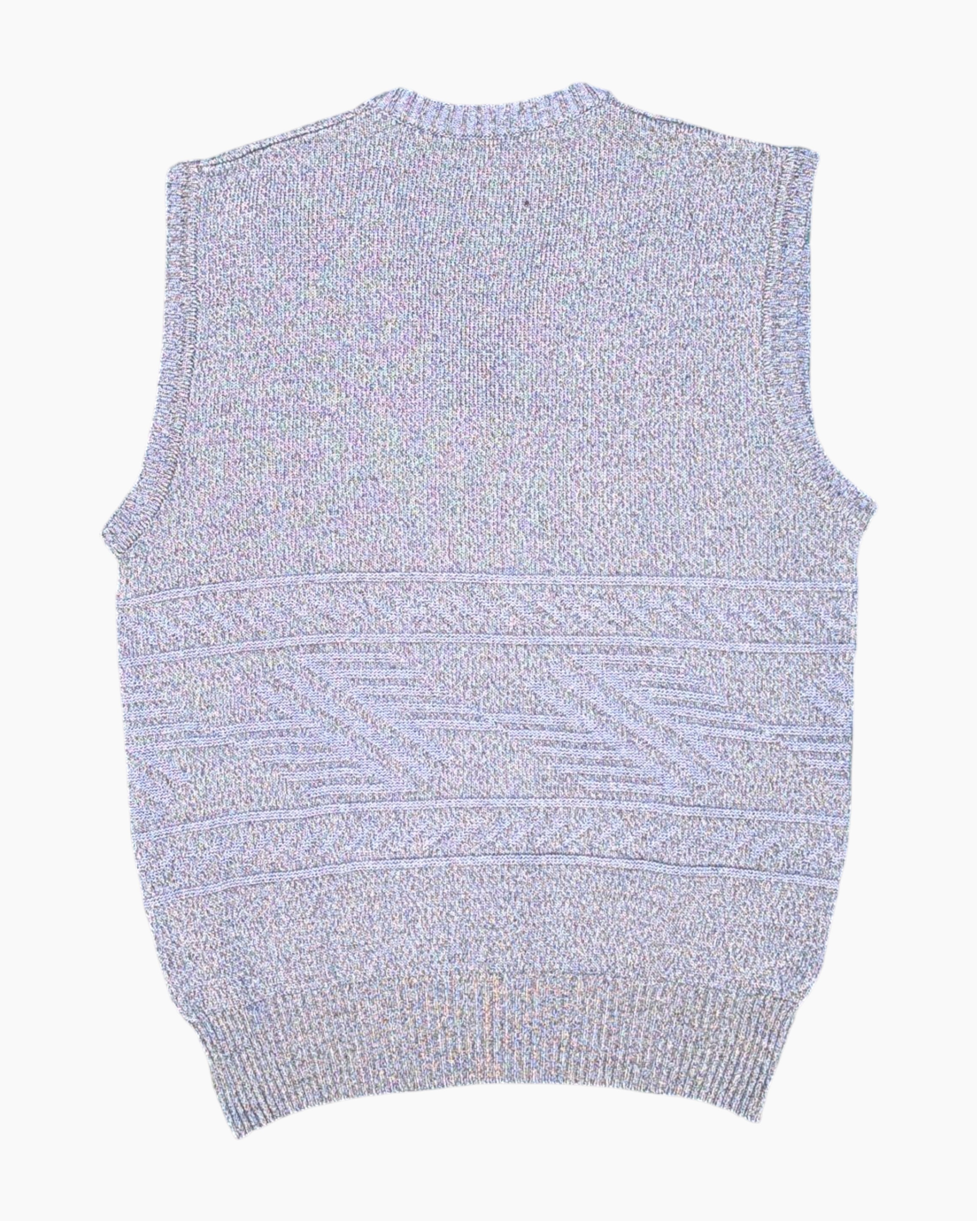 Back Vintage 70s/80s breidhof Knit Vest – Gray Marl Lurex