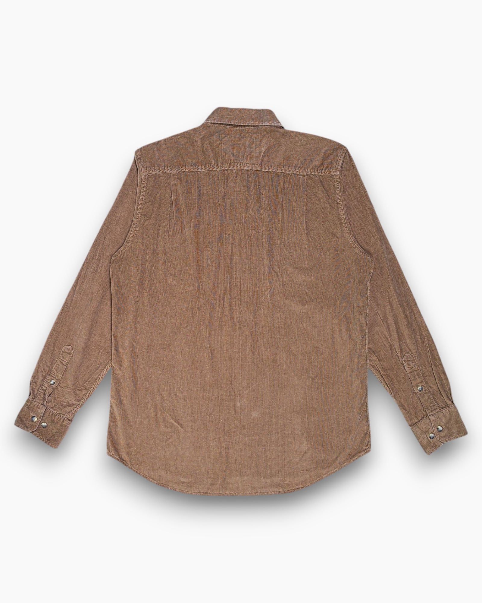 Back Pre-owned CANDA Button-Down Shirt – Brown Cotton (M / 39-40)