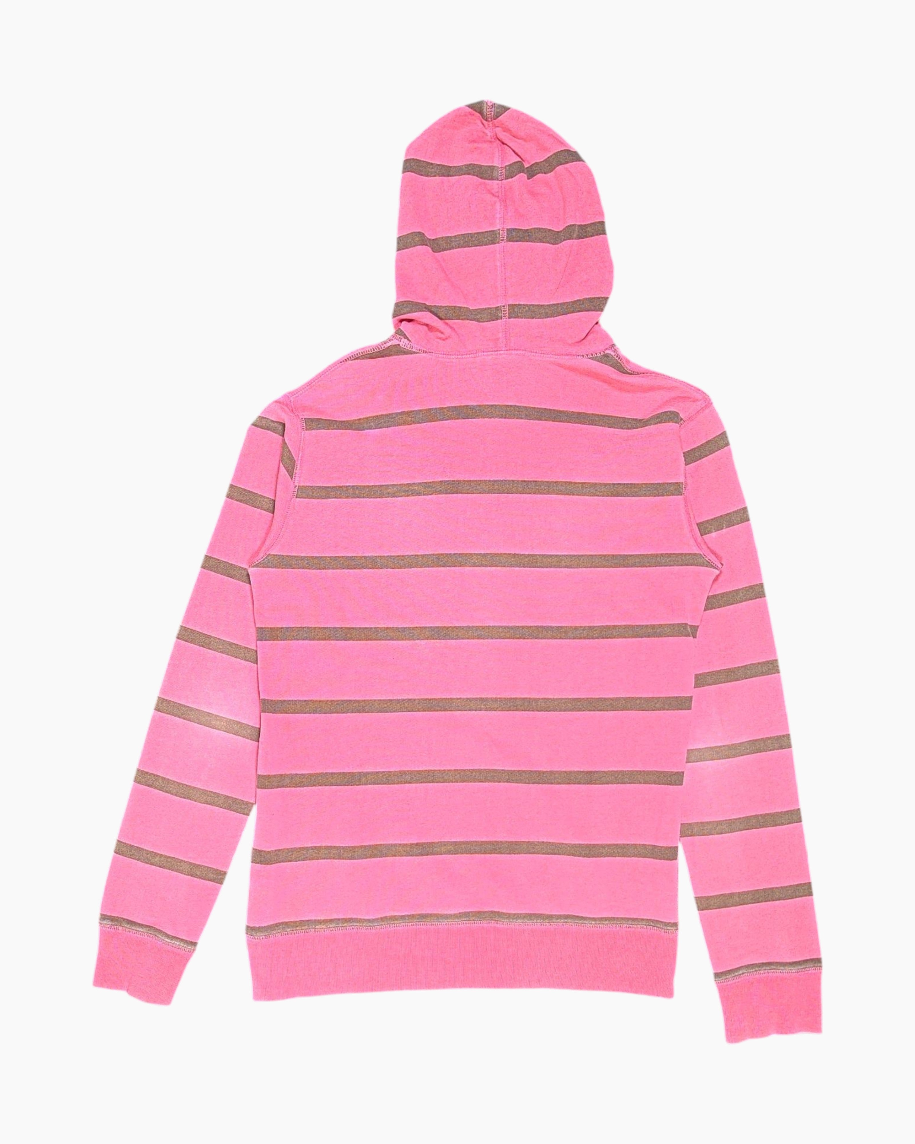 Back Vintage 2000s Carhartt Hoodie – Pink Striped Quarter-Zip