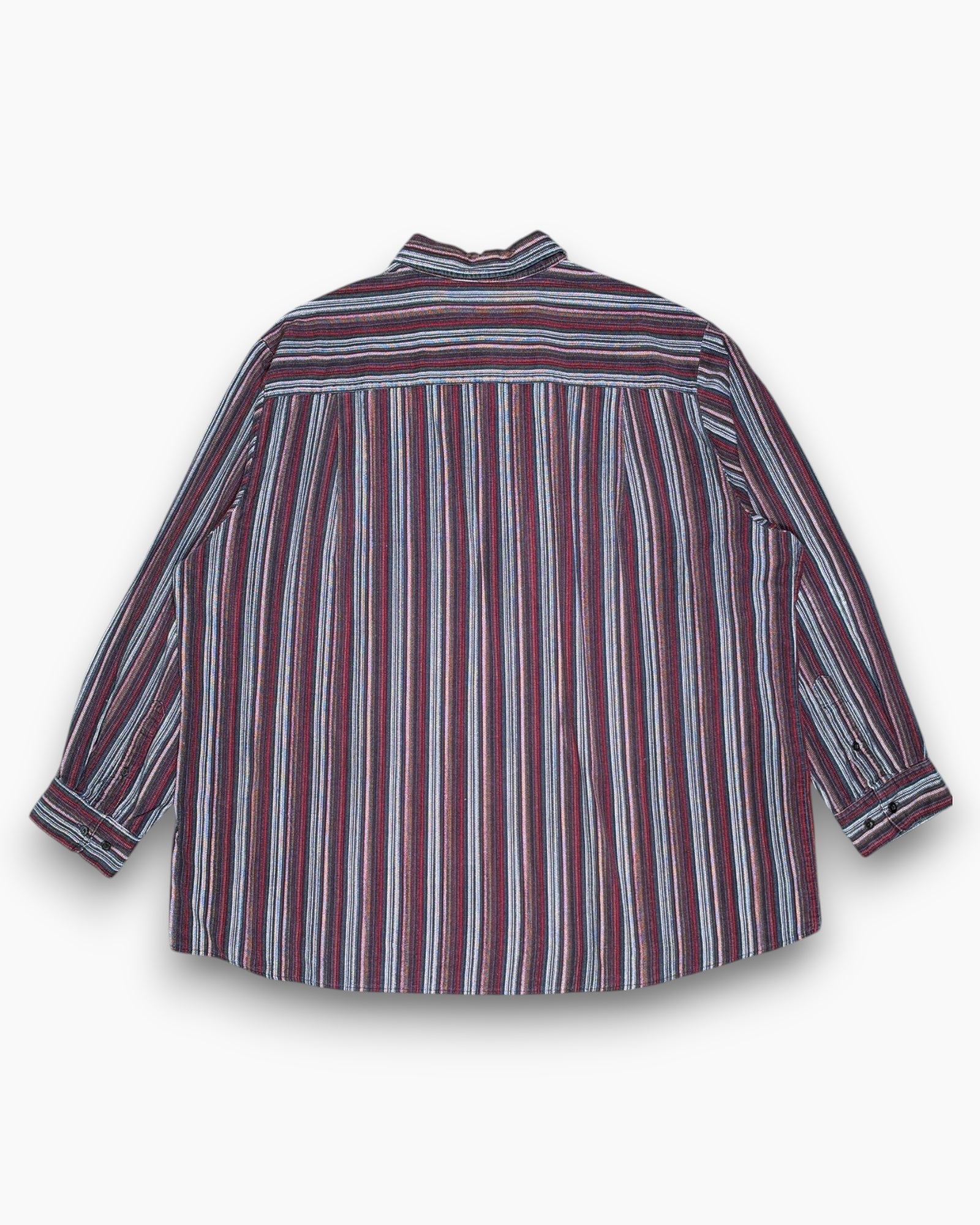 Back Vintage 80s/90s Catamaran Button-Down Shirt – Striped Relaxed Fit