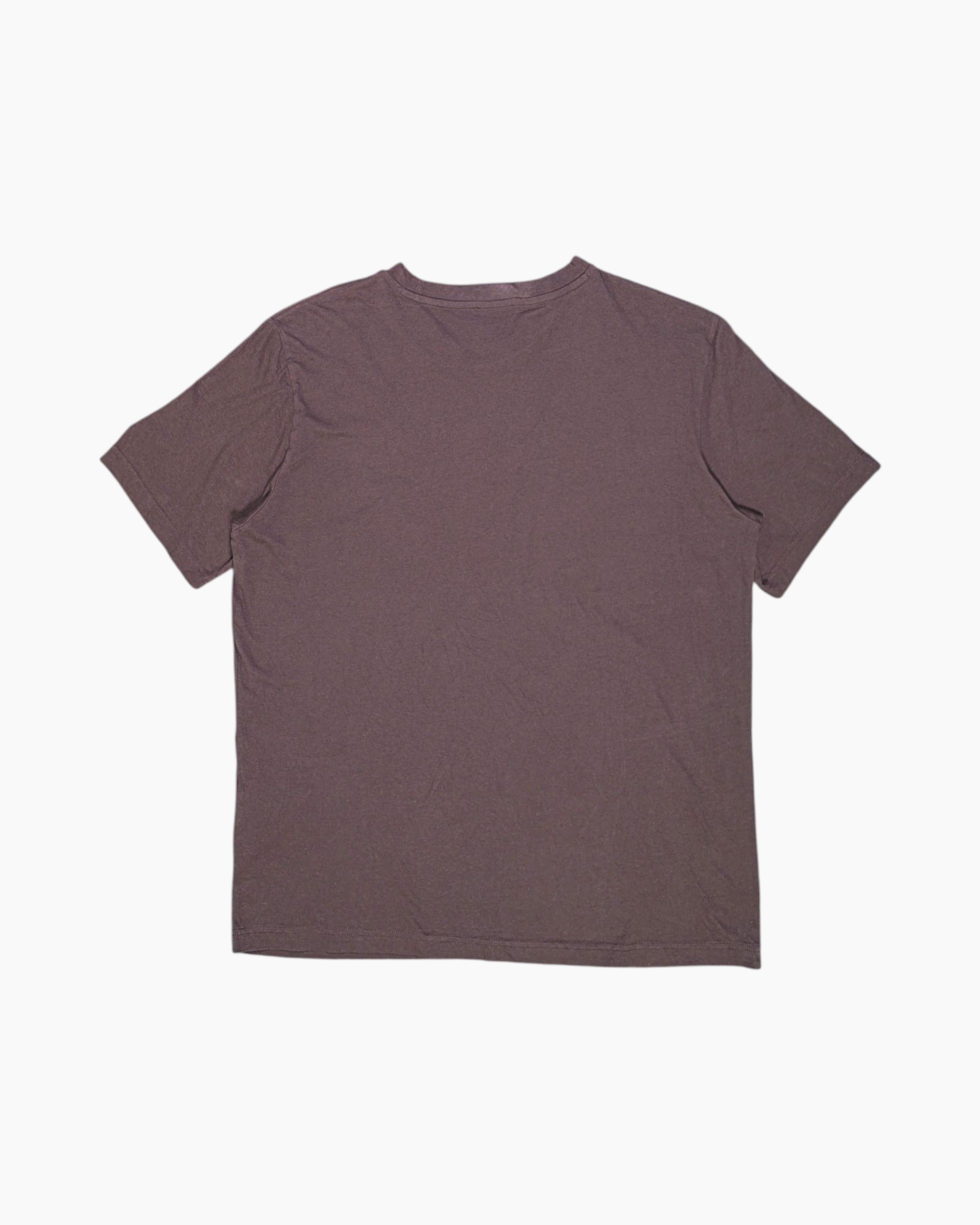 Back Pre-owned Champion Graphic T-Shirt – Brown Embroidered Logo