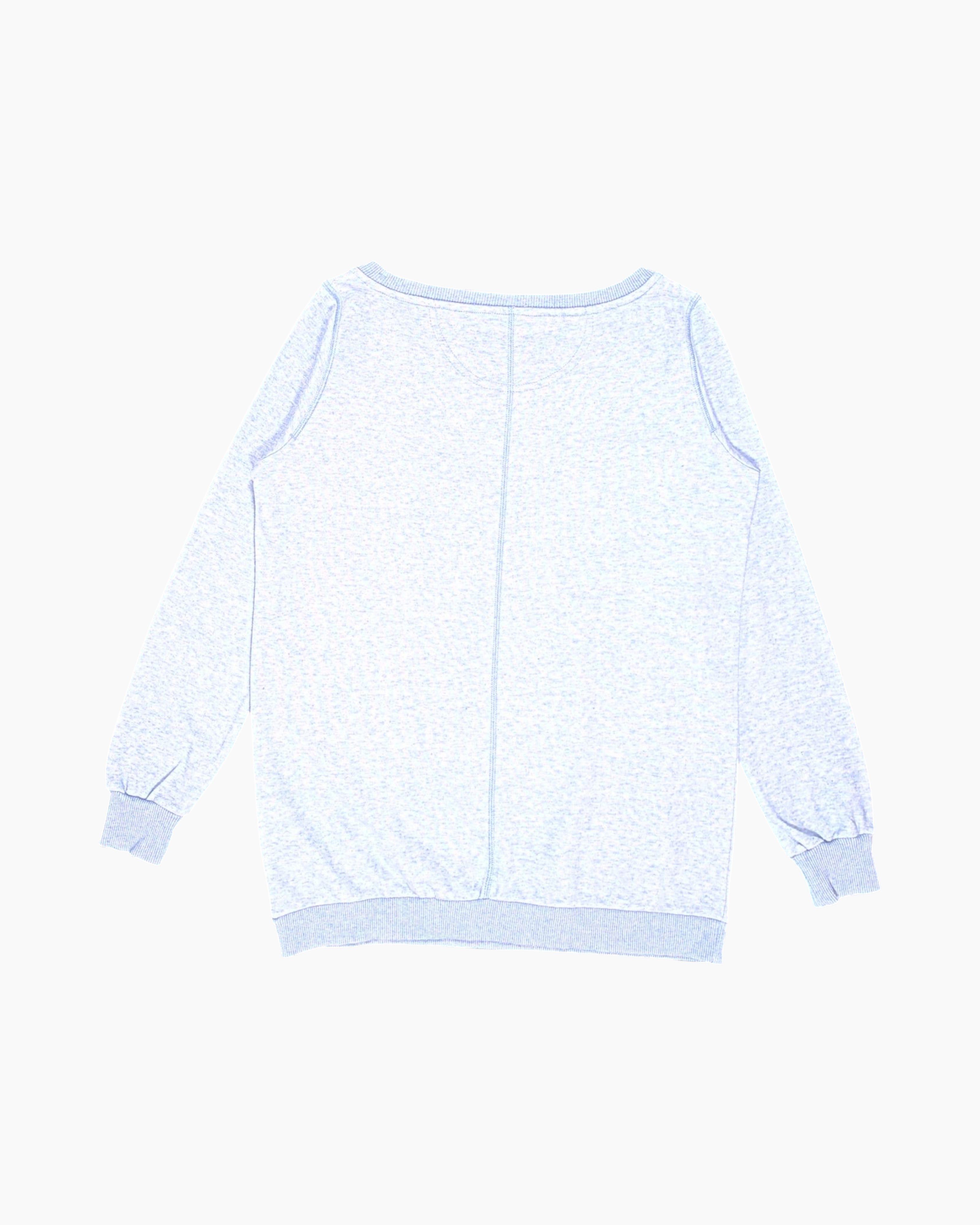 Back Pre-owned Champion Pullover Sweater – Gray Embroidered Logo