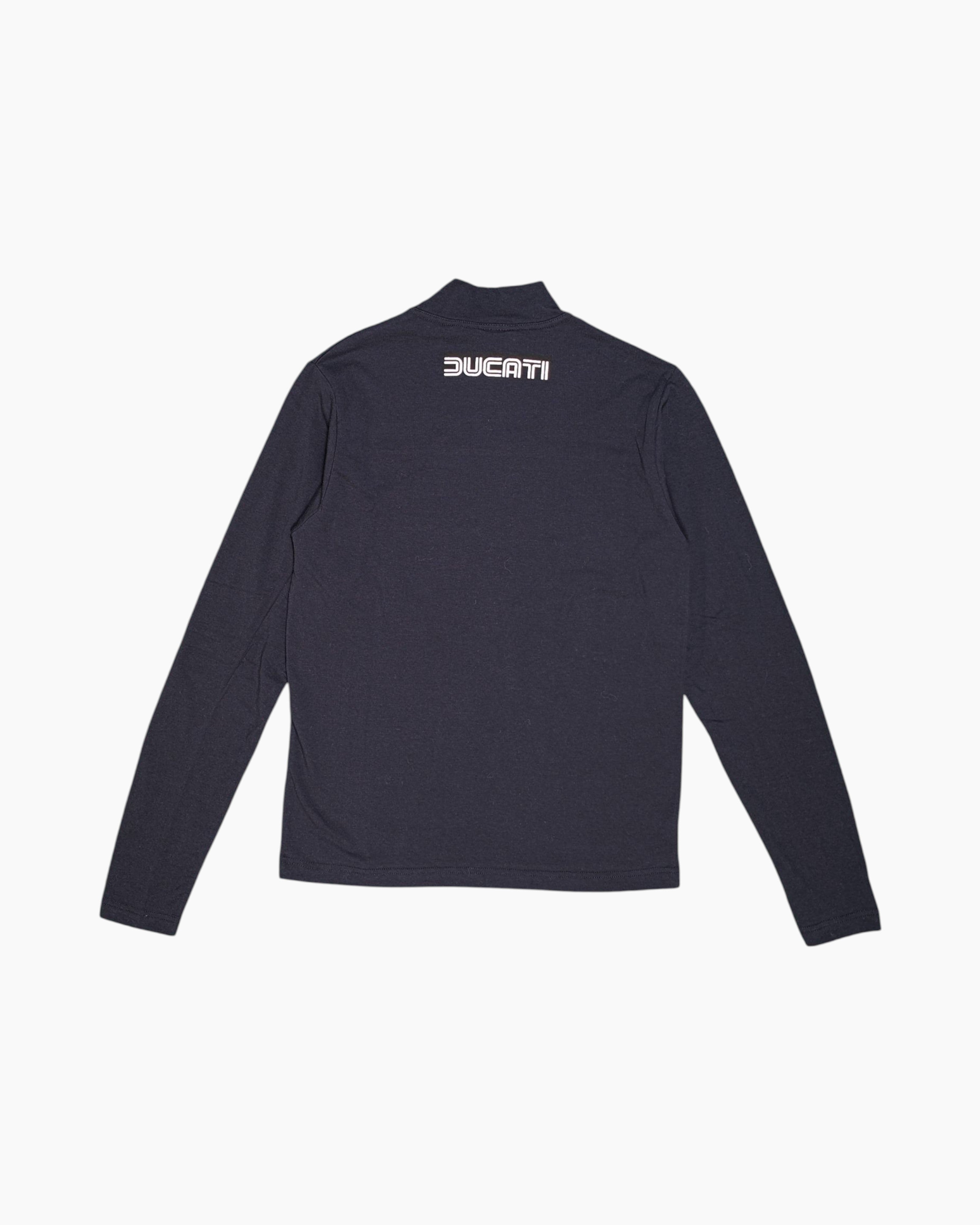 Back Pre-owned DUCATI Long Sleeve T-Shirt – Black Contrast Stripe