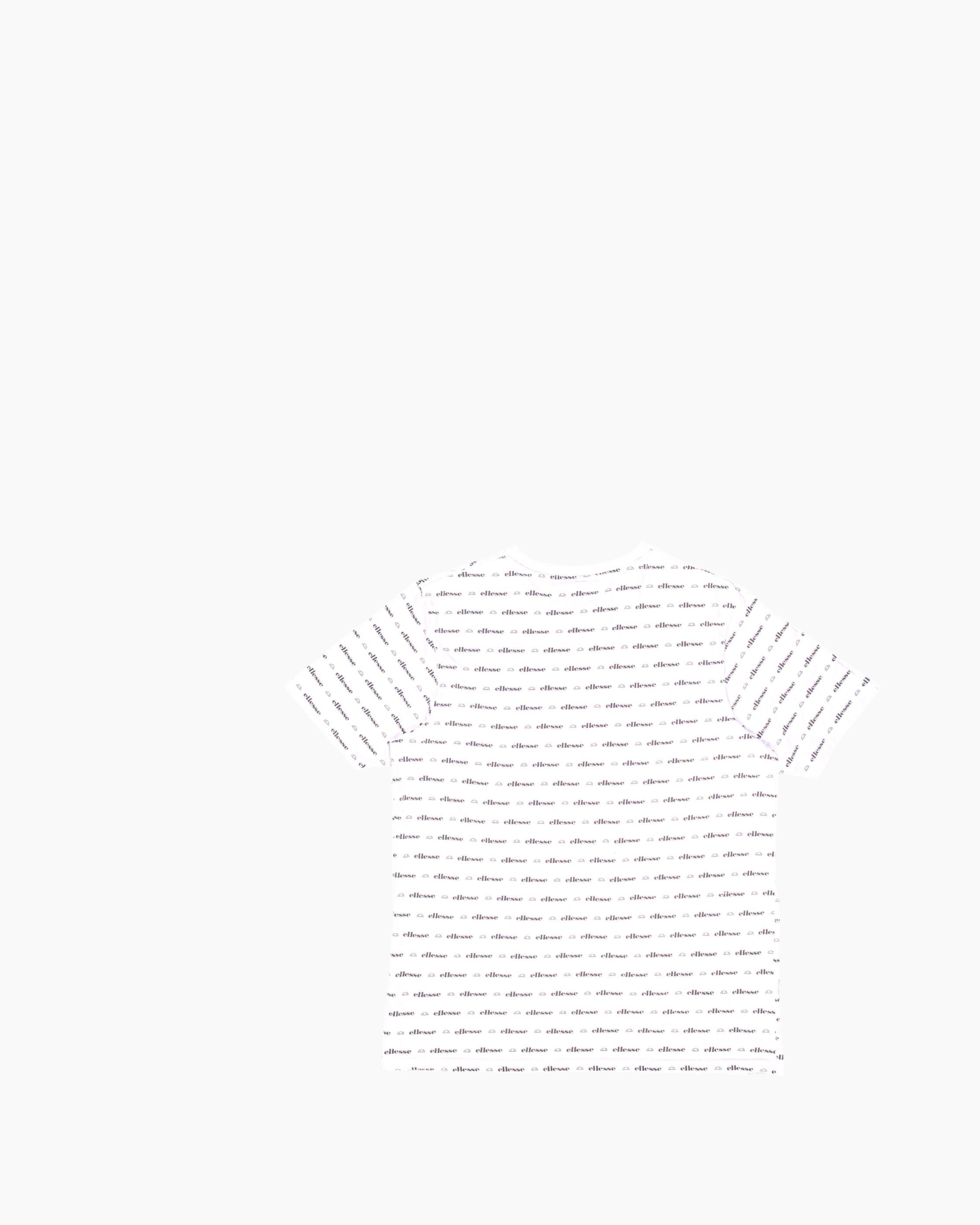 Back Pre-owned ellesse Graphic T-Shirt – White All-over Logo