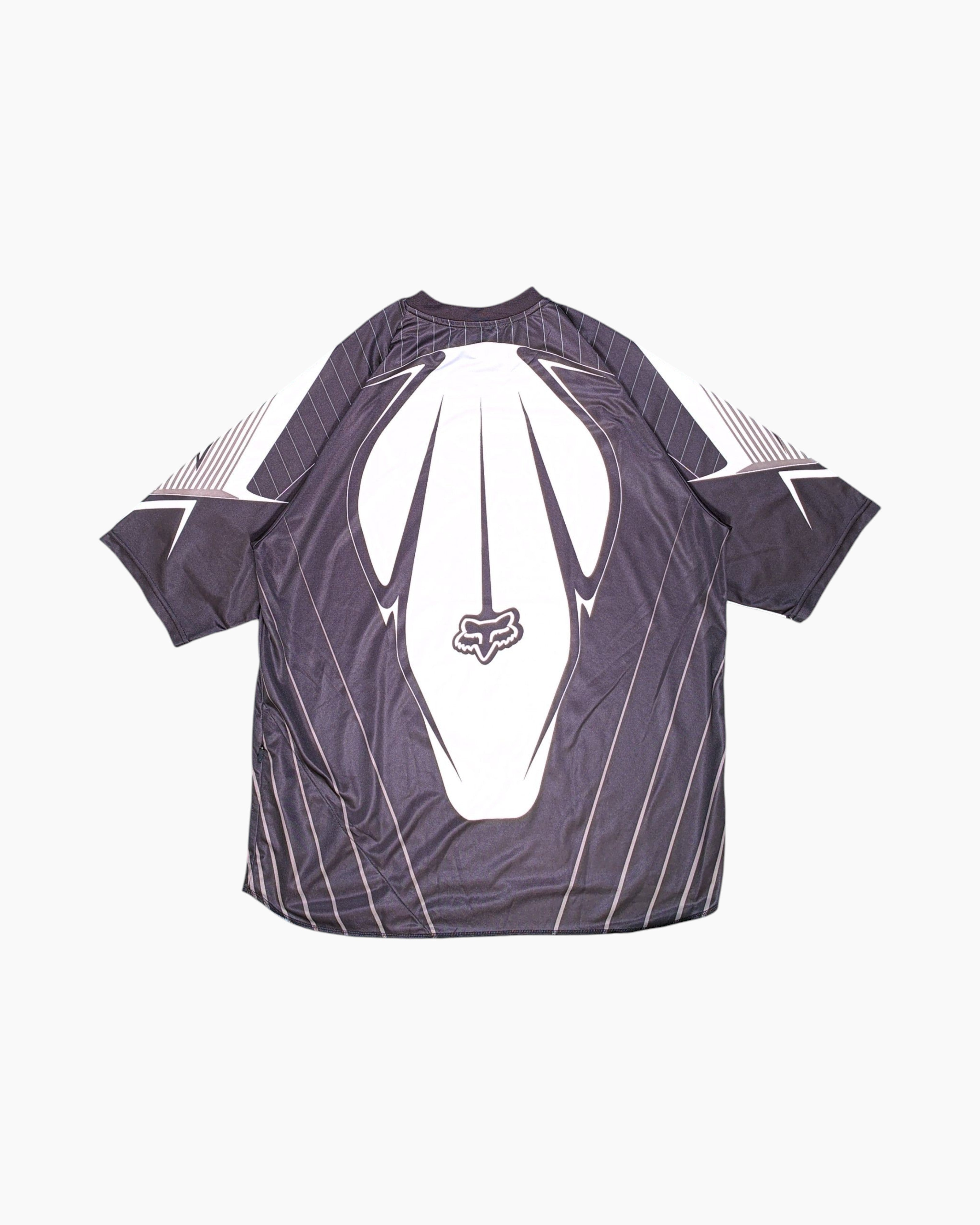 Back Vintage 2000s FOX Motocross Jersey – Black Graphic Logo