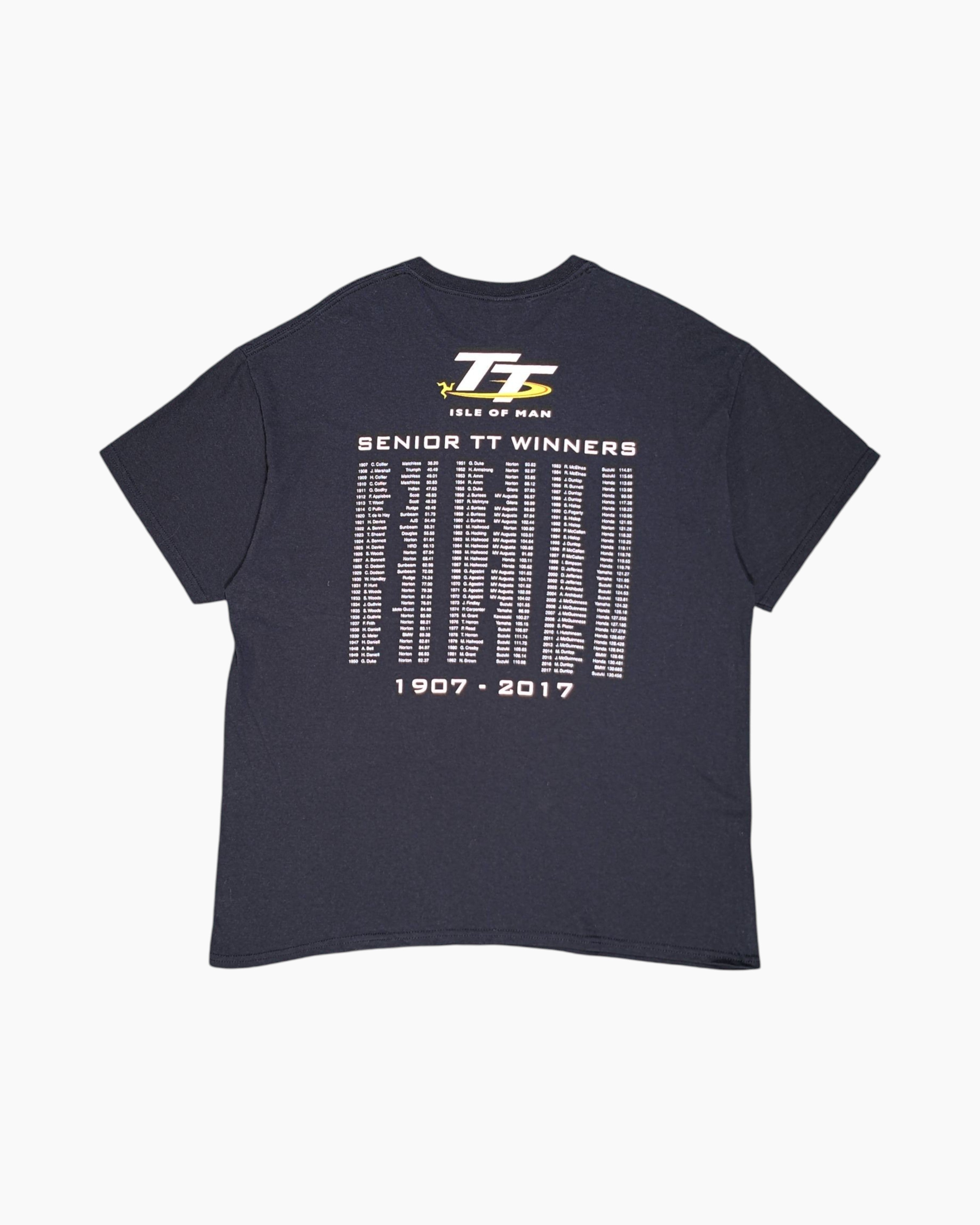 Back Pre-owned GILDAN Graphic T-Shirt – Black Isle of Man TT Backlist