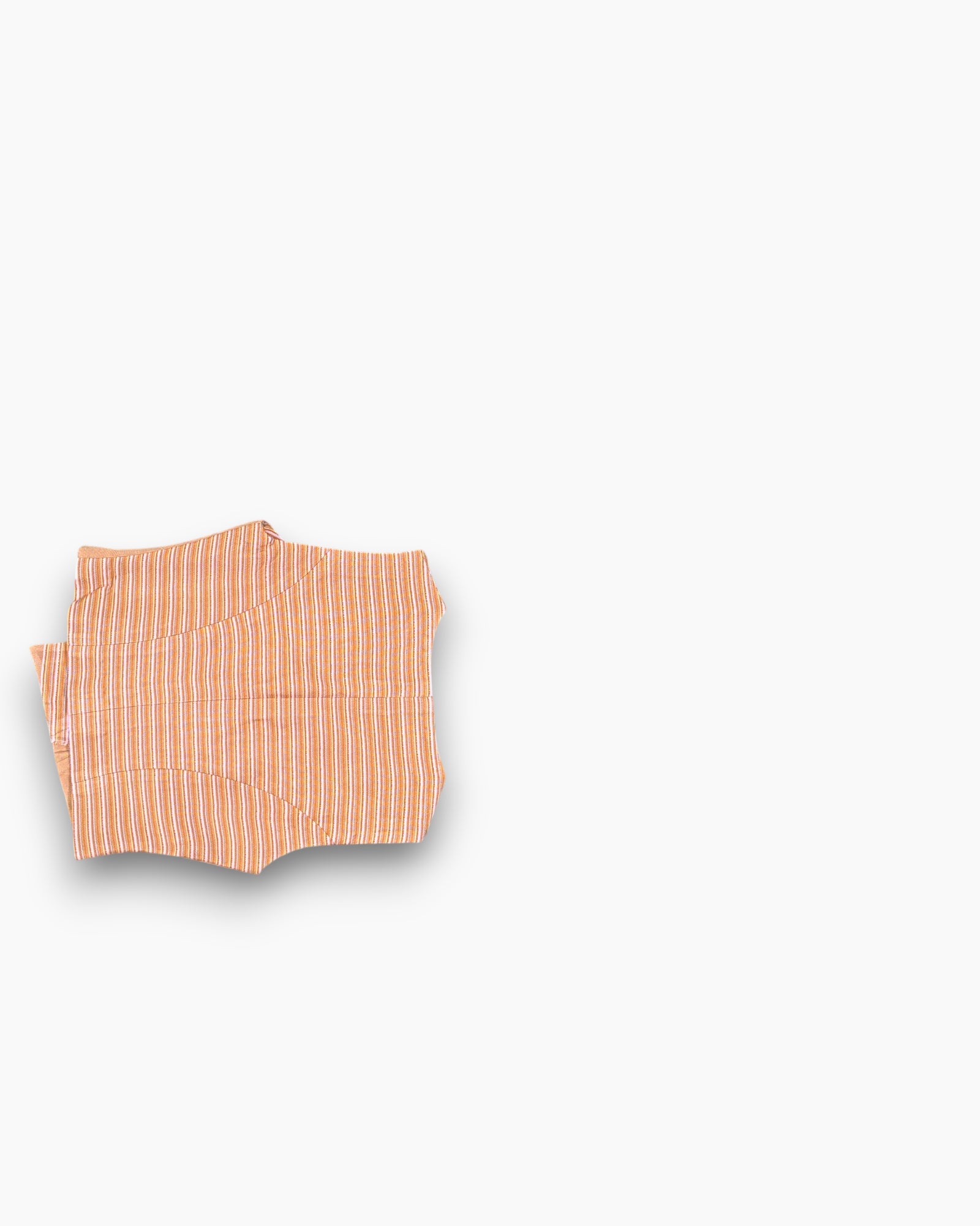 Back Vintage 70s Lamai Sleeveless Top – Striped Rust Orange Chevron