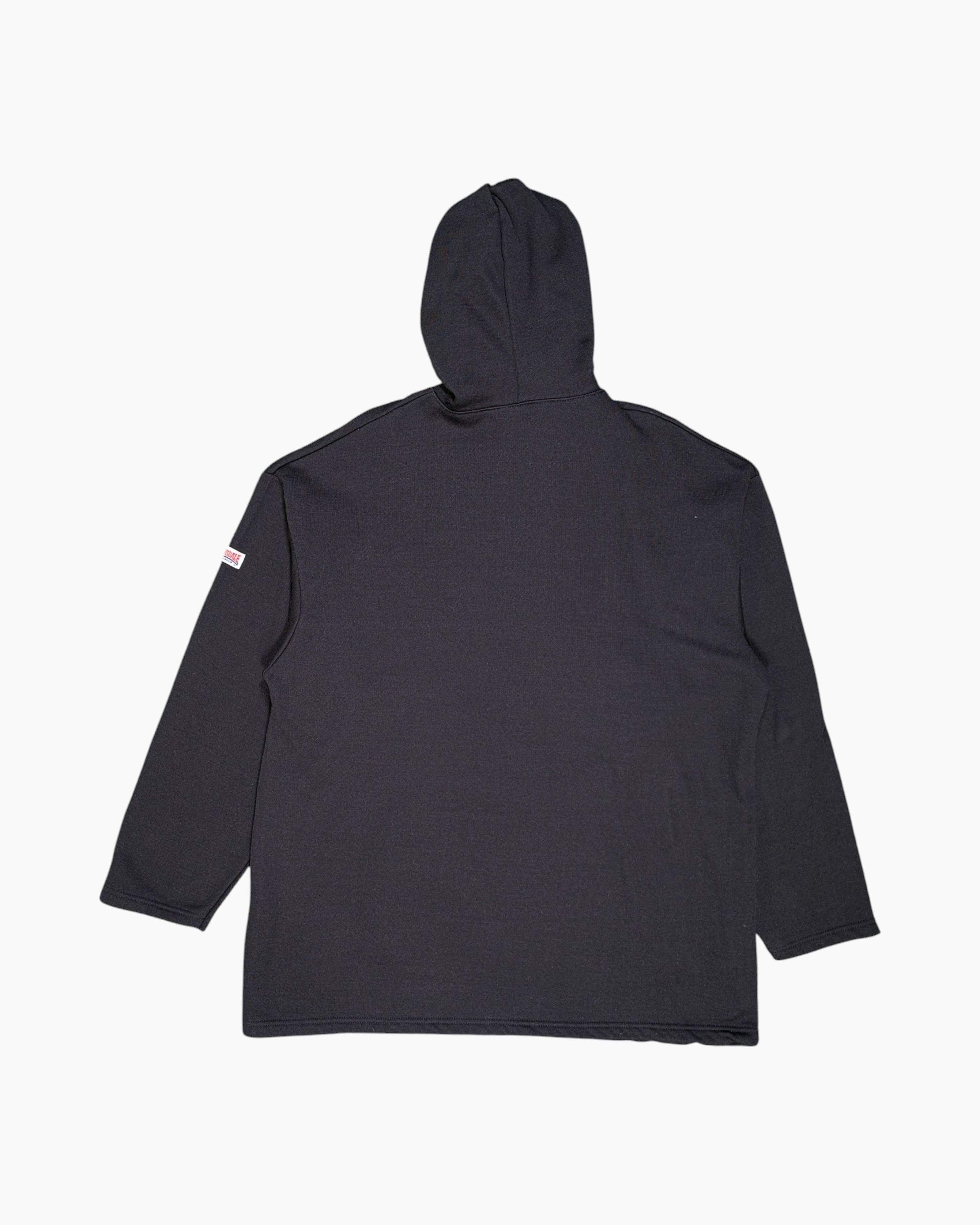 Back Vintage 80s/90s Lonsdale London Pullover Hoodie – Black Tartan Lining