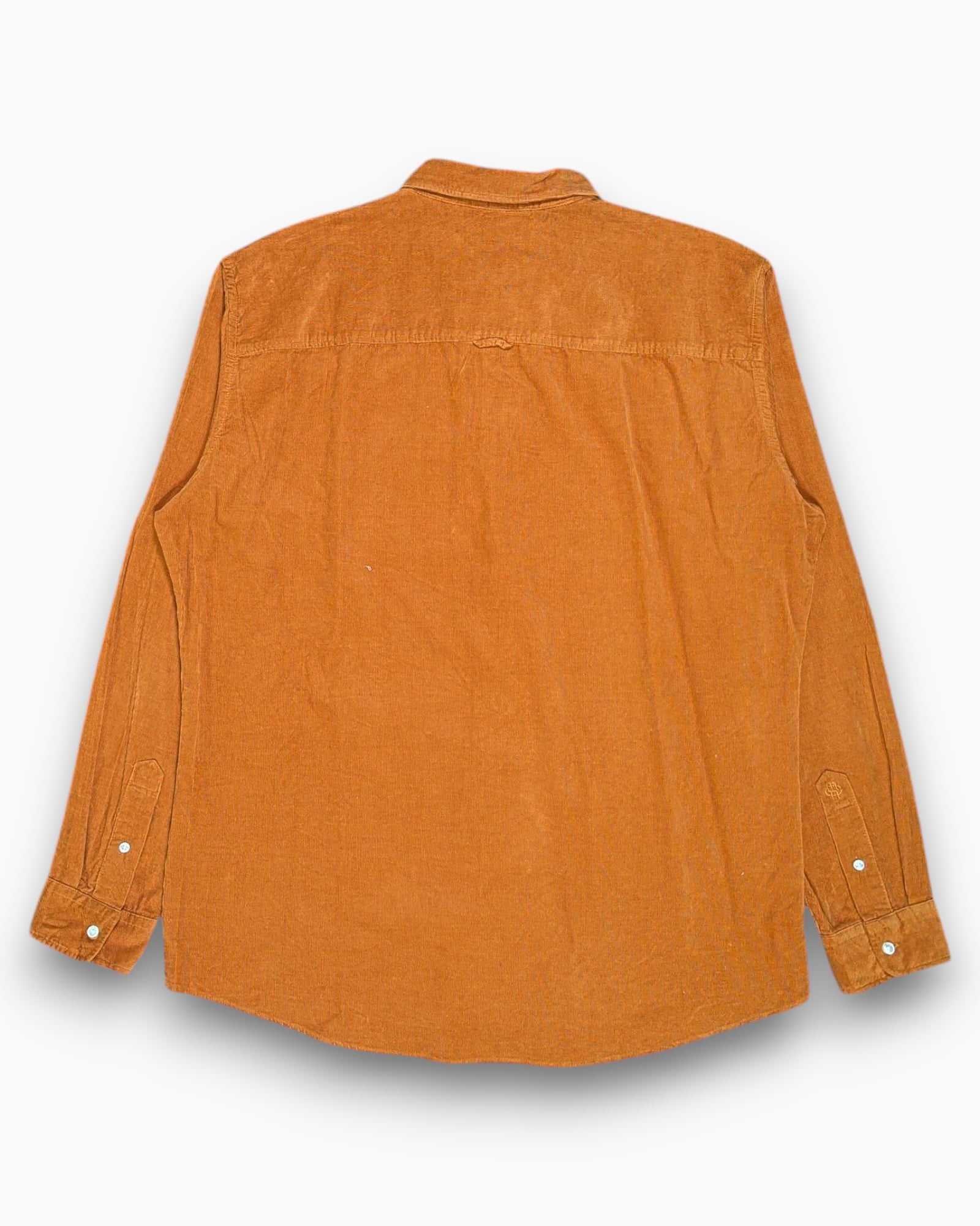 Back Pre-owned MCNEAL Button-Down Shirt – Orange Corduroy Tailored