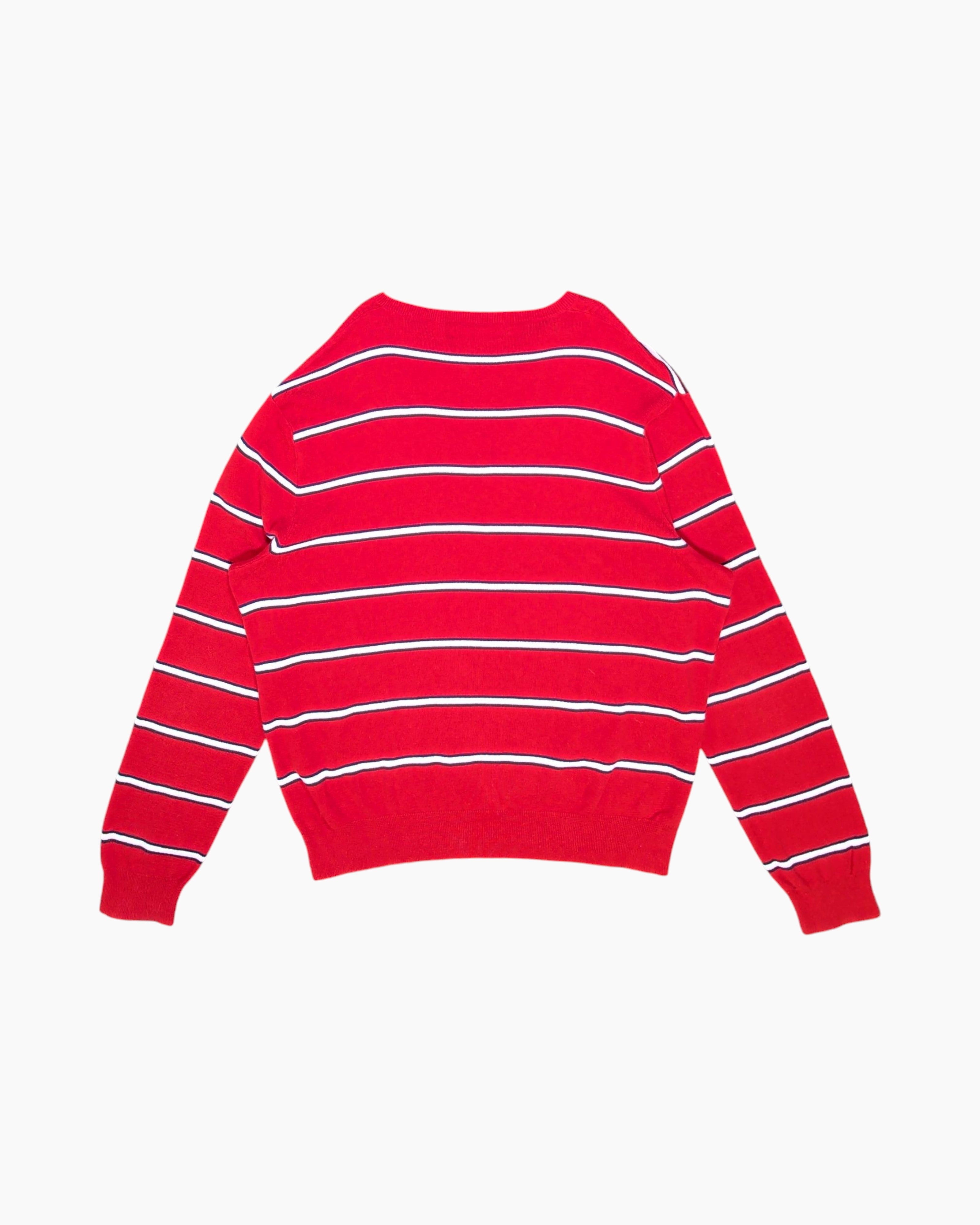 Back Vintage 2000s Polo by Ralph Lauren Pullover Sweater – Red Striped