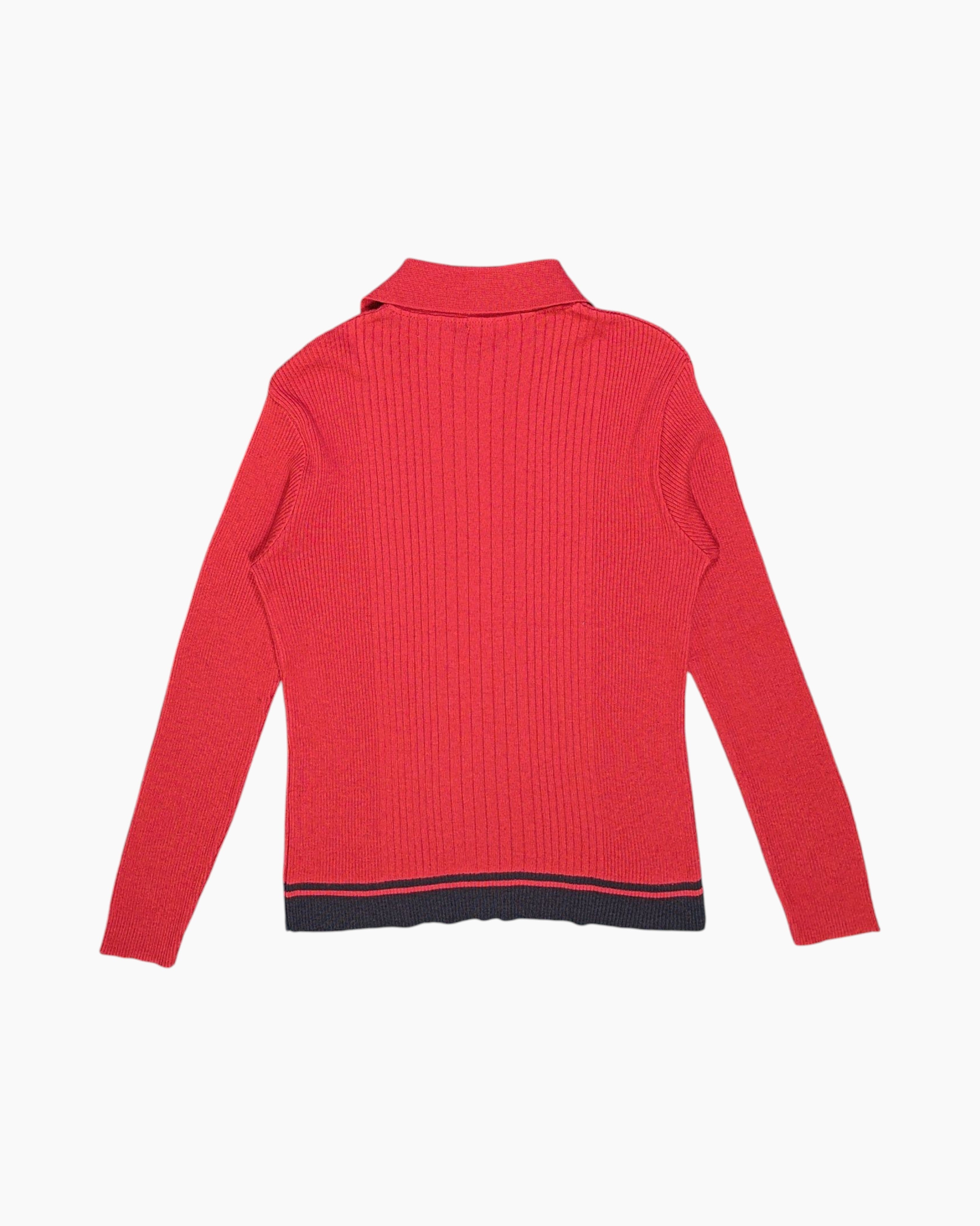 Back Vintage 90s/2000s Polo by Ralph Lauren Pullover Sweater – Red Quarter-Zip