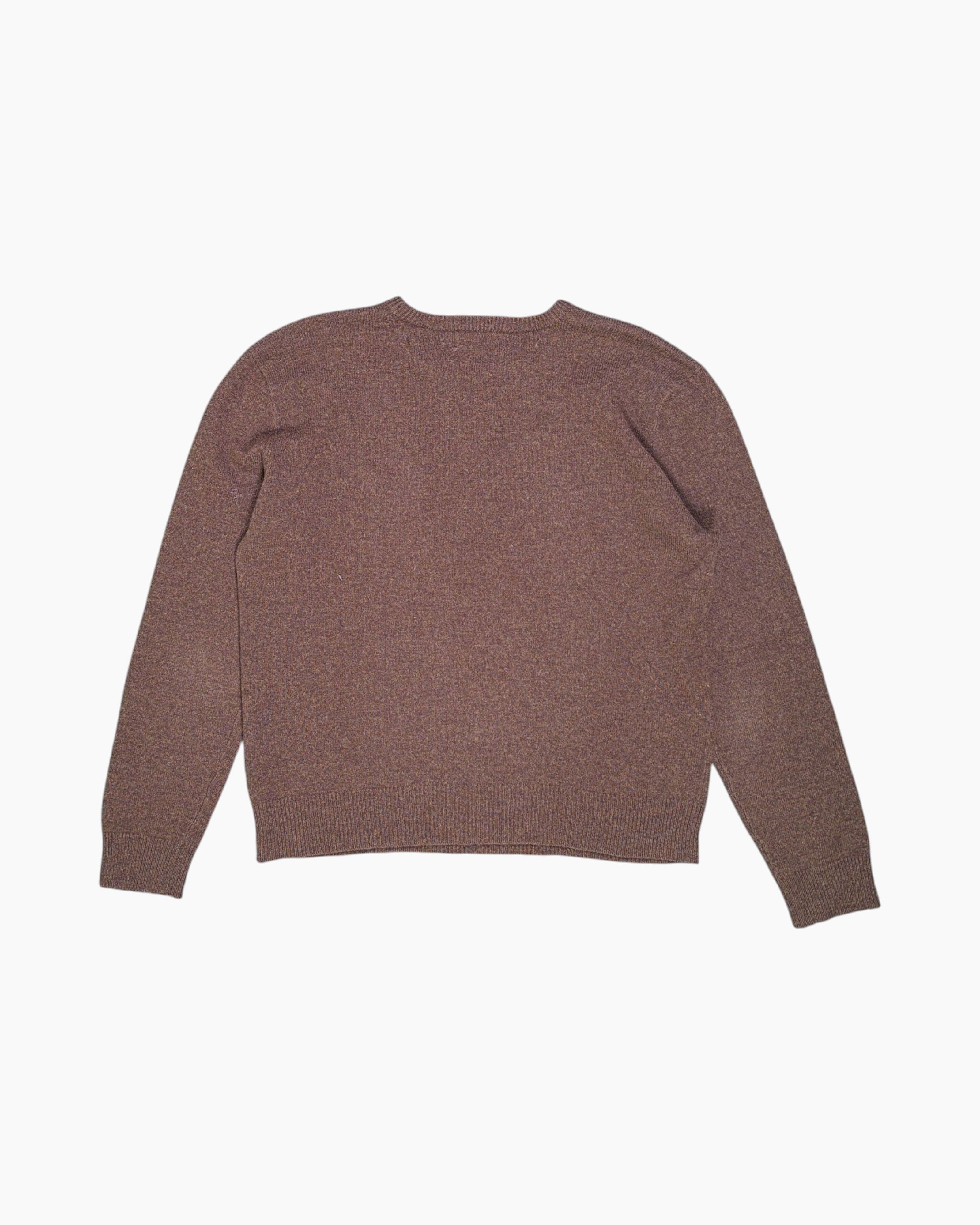 Back Vintage 90s Polo by Ralph Lauren Pullover Sweater – Brown Embroidered Pony