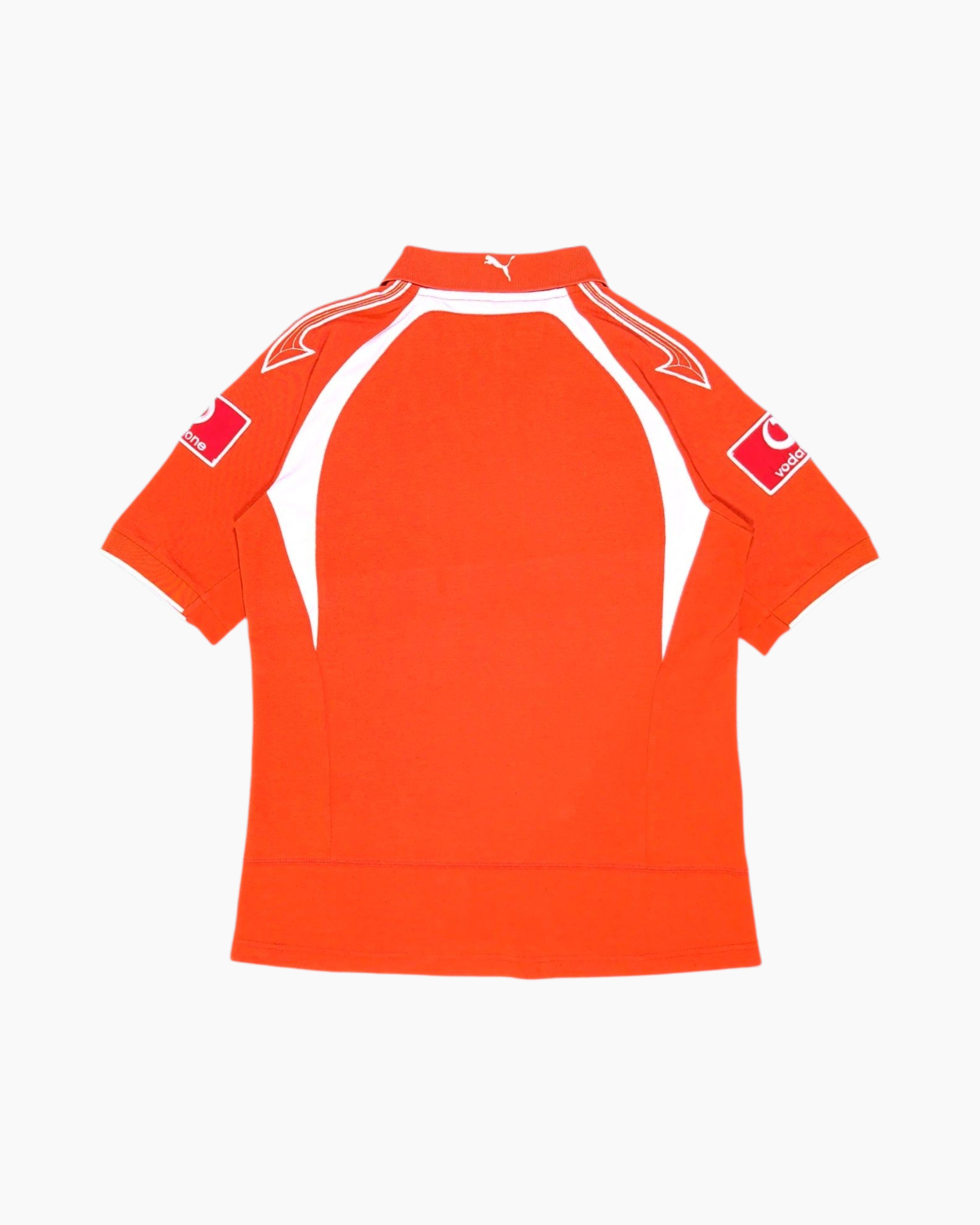 Back Vintage 2000s PUMA Polo Shirt – Red with Ferrari Sponsor Patches