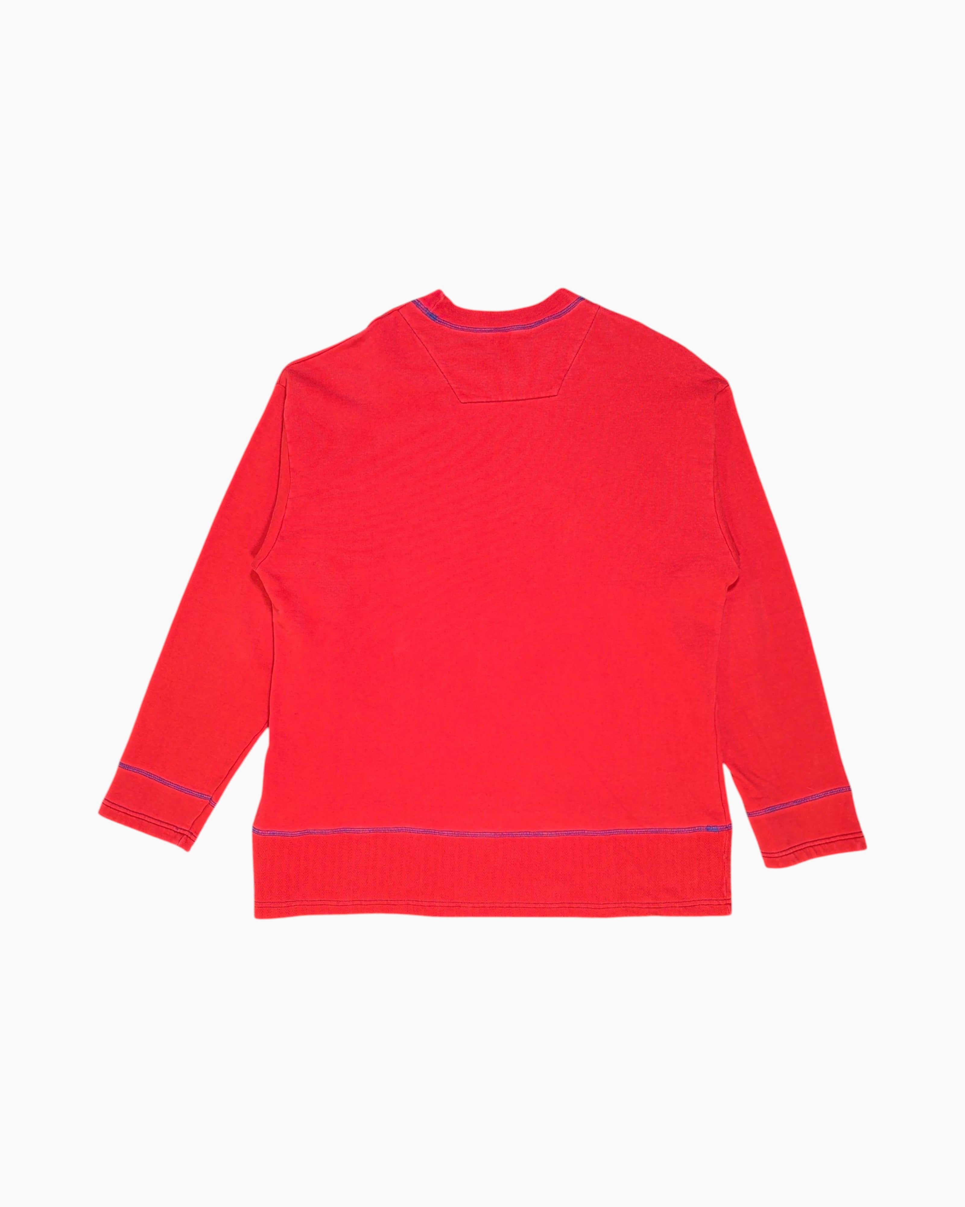 Back Vintage 80s/90s Replay Pullover Sweatshirt – Red Embroidered Logo