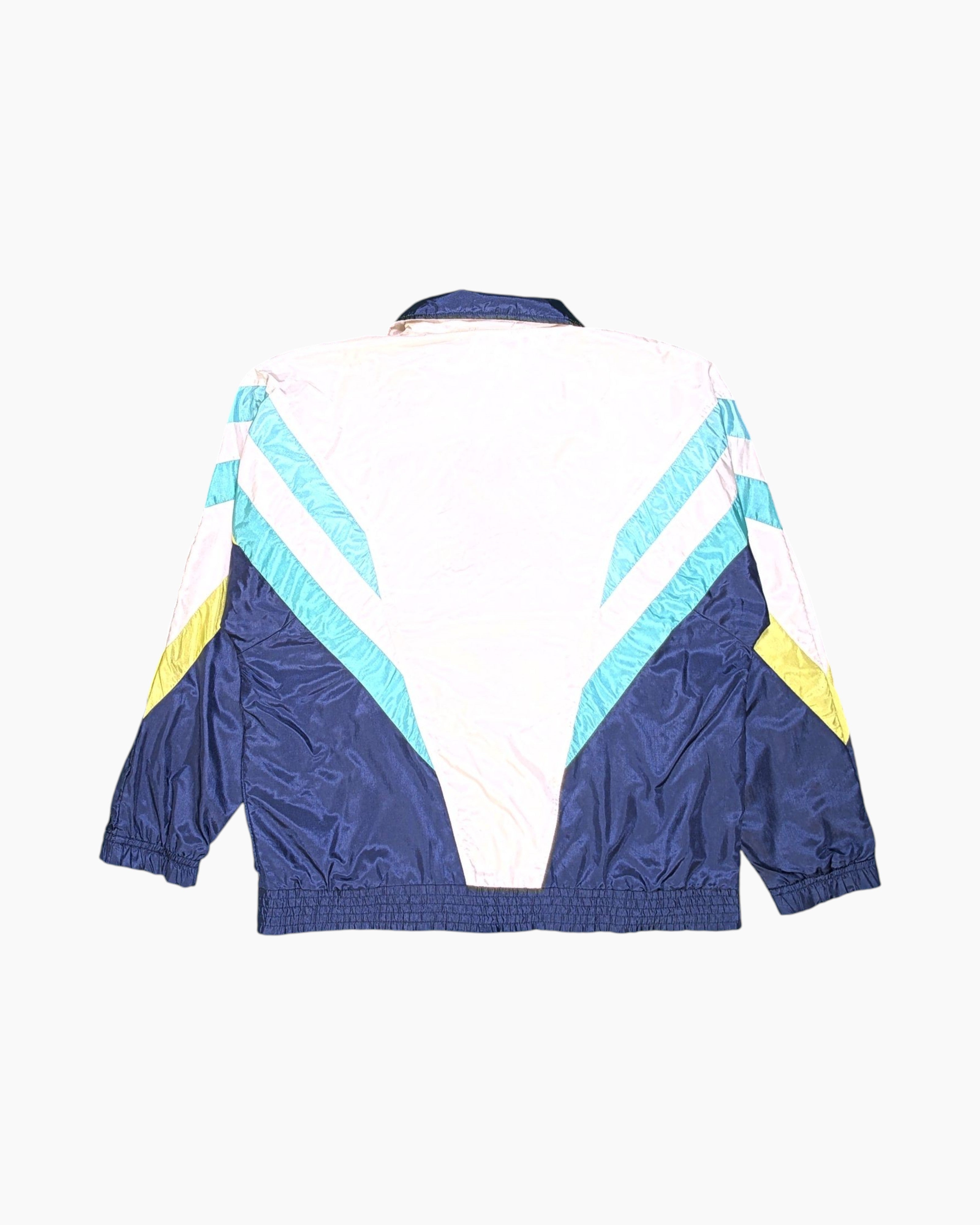 Back Vintage 80s/90s Sergio Tacchini Track Jacket – Navy Chevron Panels