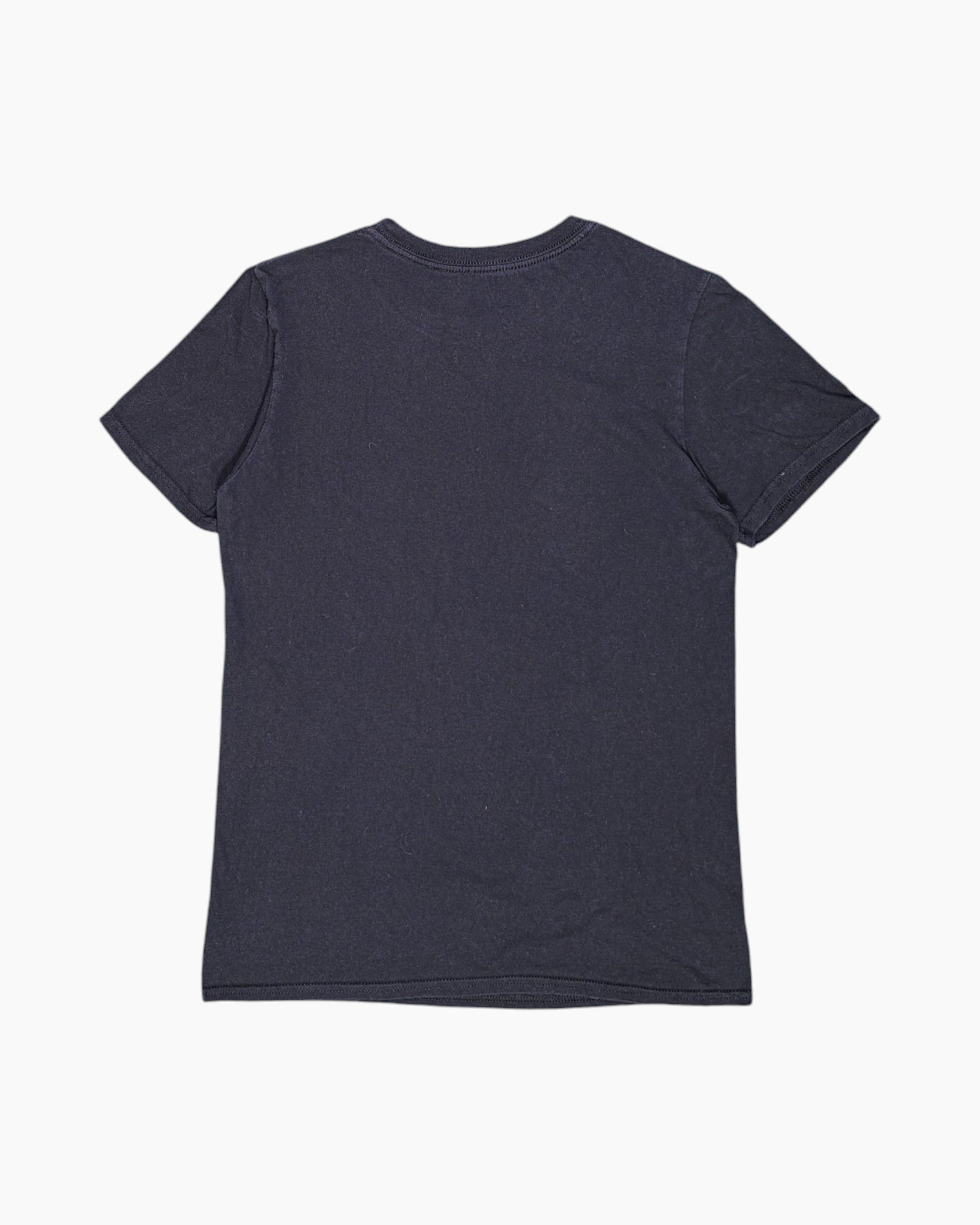 Back Pre-owned UEFA Champions League Graphic T-Shirt – Black Front Print