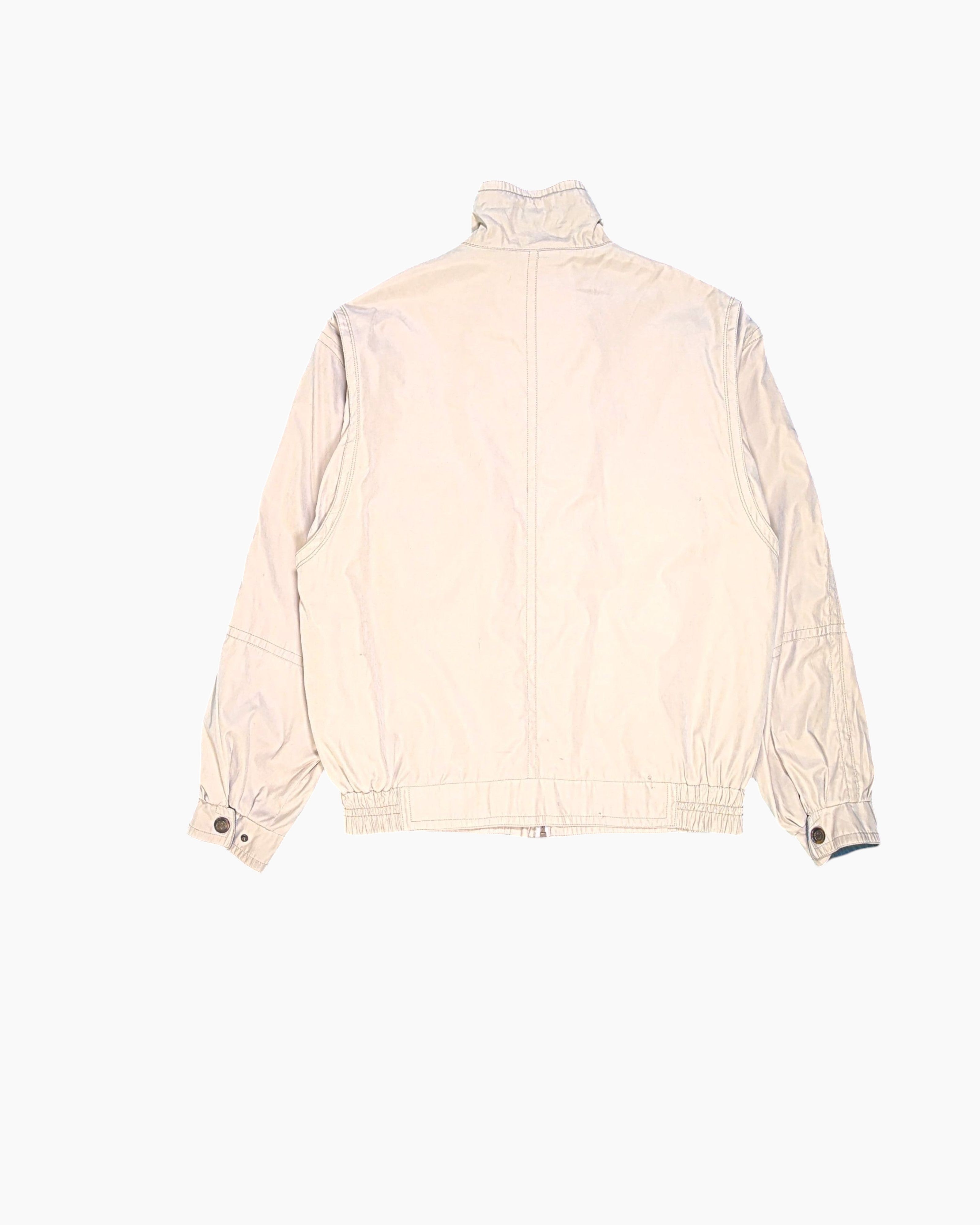 Back Vintage 80s/90s Bomber Jacket – Beige utilitarian blouson